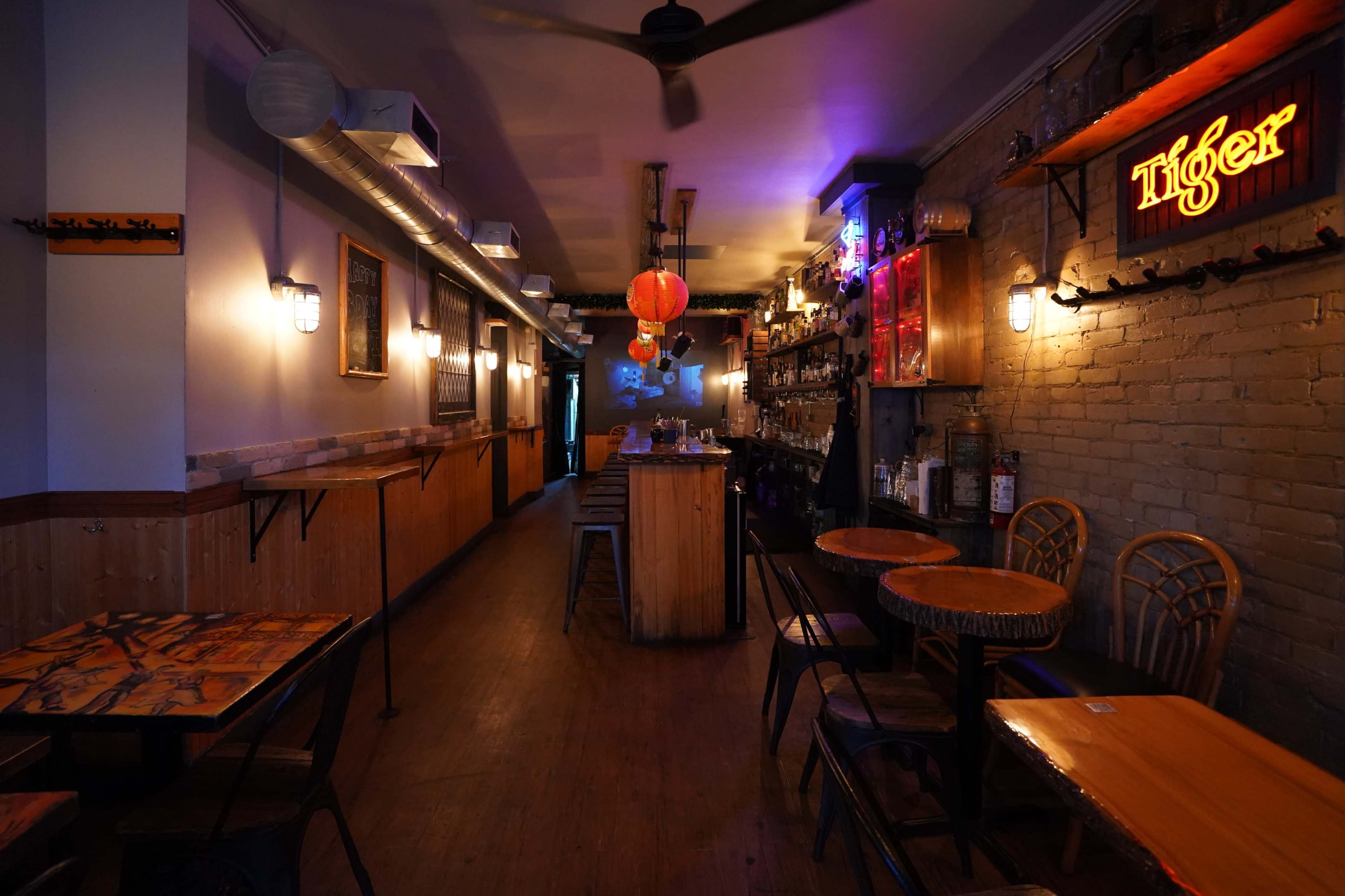 Asian fusion cocktail bar with great atmosphere for birthday party, network functions, engagement party, photoshoot and etc. Image in Little Portugal, Toronto, ON