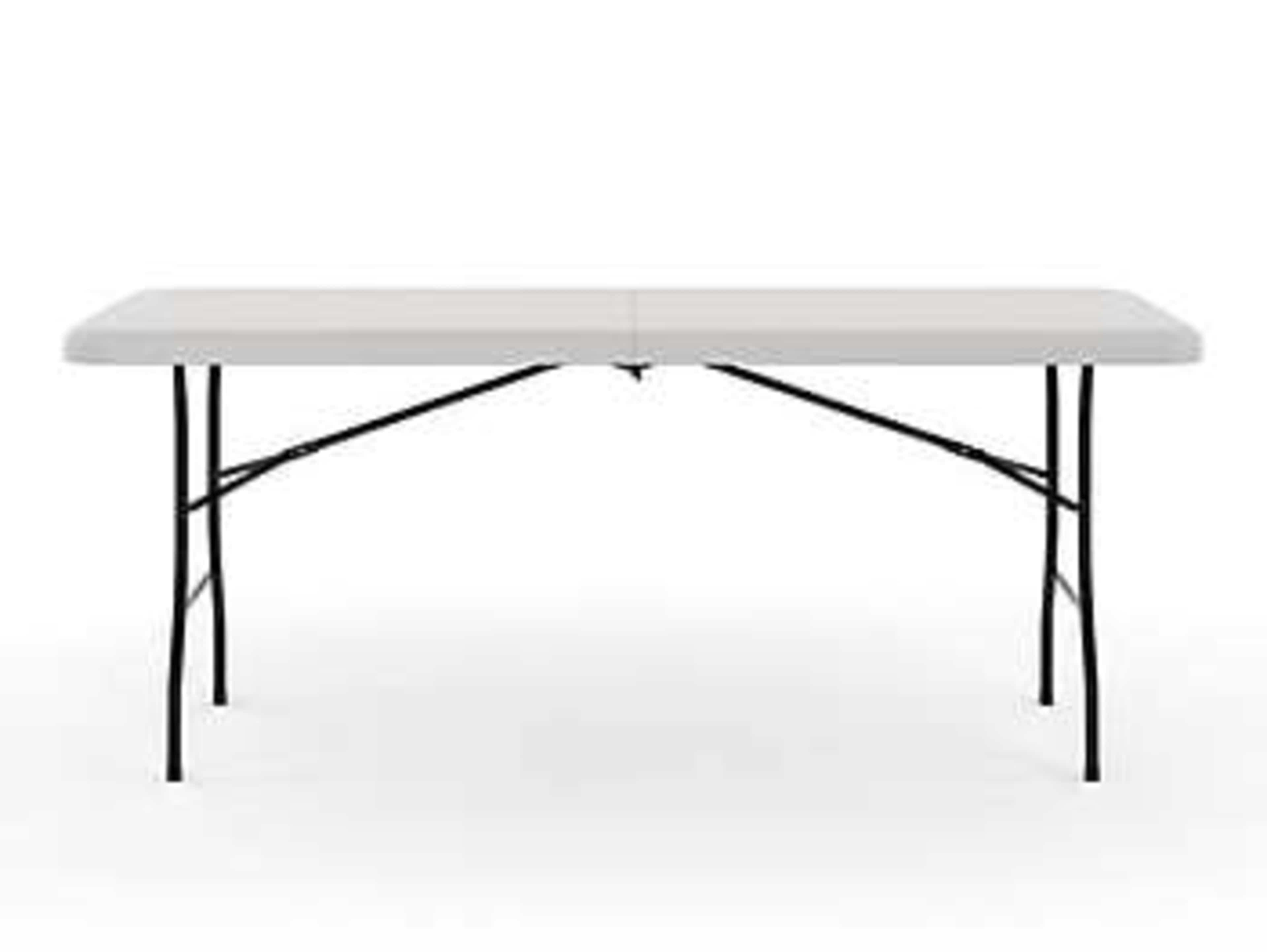 6 ft white folding table 