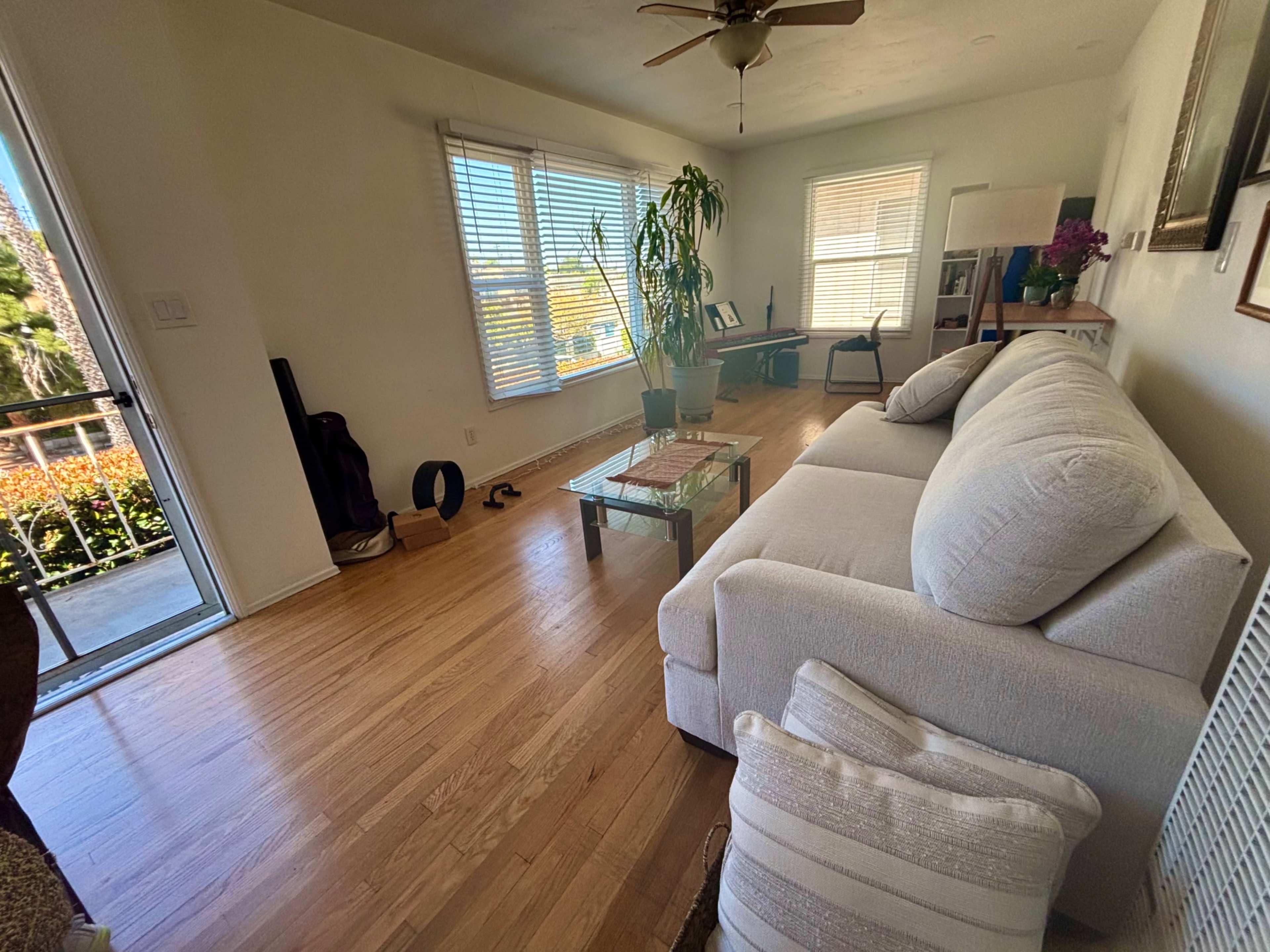 Multipurpose clean open room and kitchen with wood floors. Great for booking private clients for yoga, recordings or meetings of all sorts Image in Point Loma Heights, San diego, CA