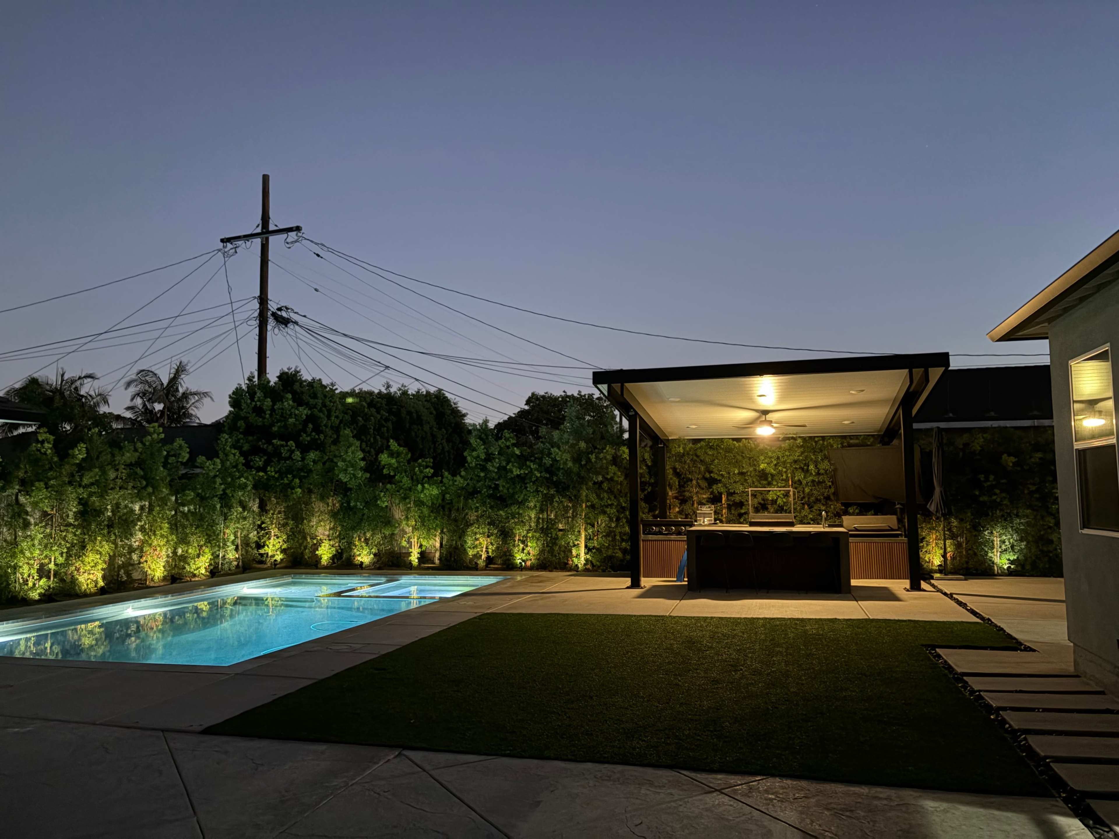 Chic Backyard Pool Paradise Image in Bixby Knolls, Long Beach, CA
