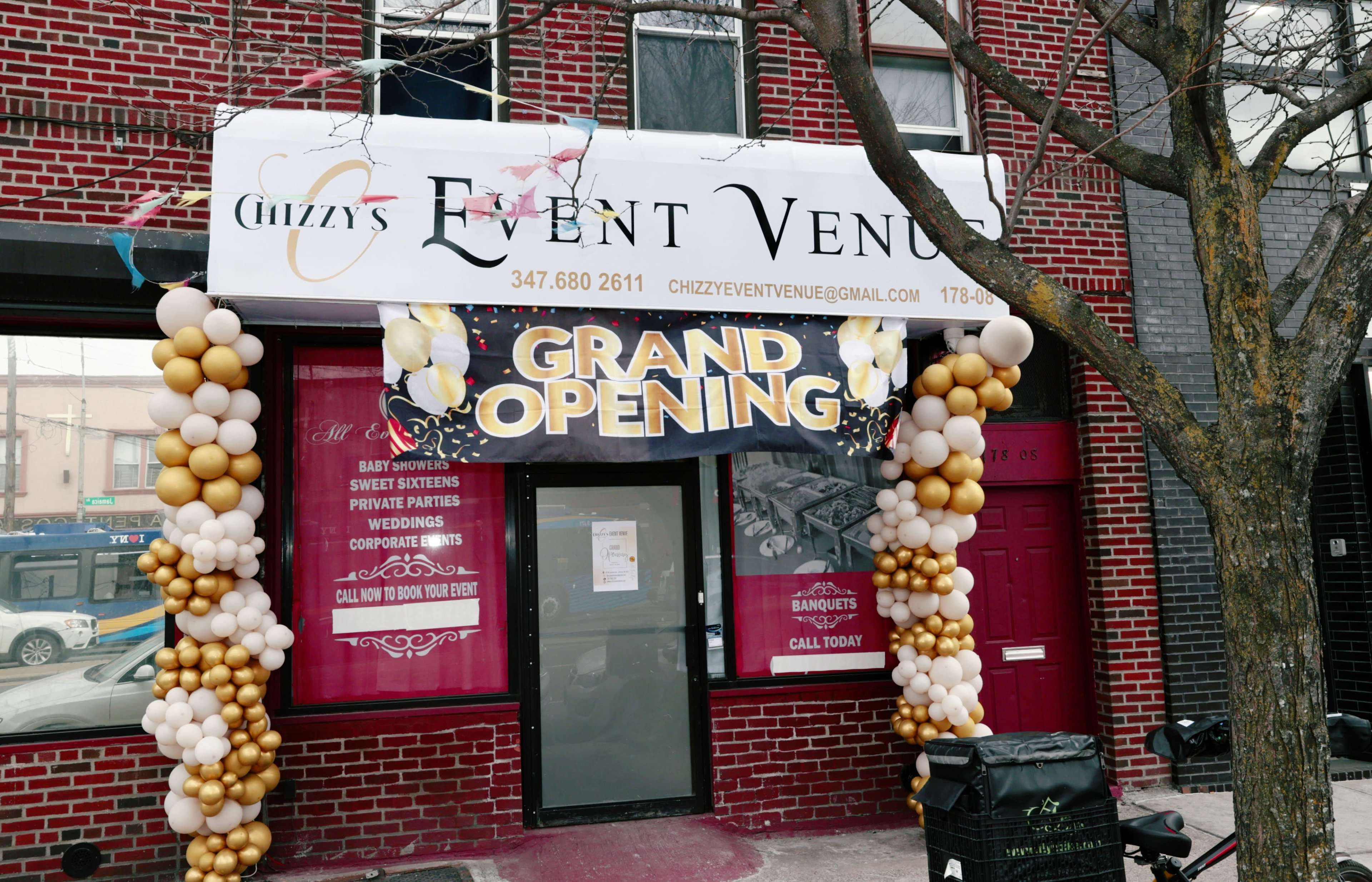A  stunning all white Interior Event Venue Image in Jamaica, Queens, NY