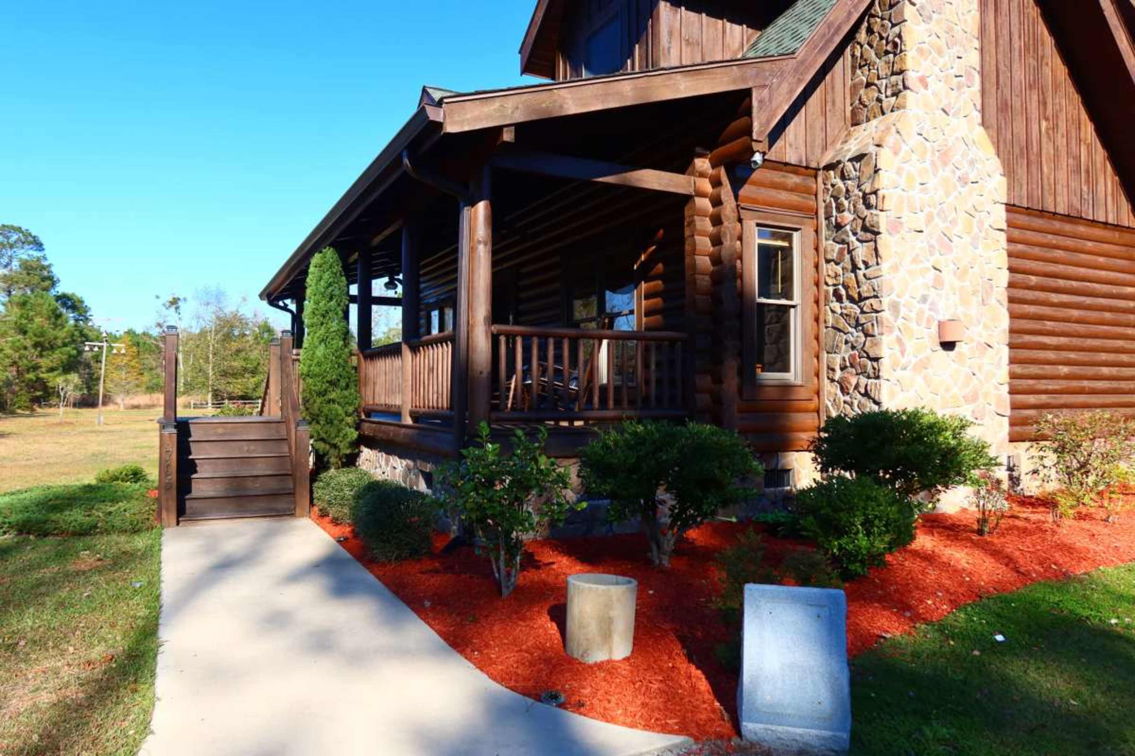 Scenic Wedding & Event Venue with Log Cabins, Ponds, and Rustic Elegance in North Carolina Image in , nakina, NC