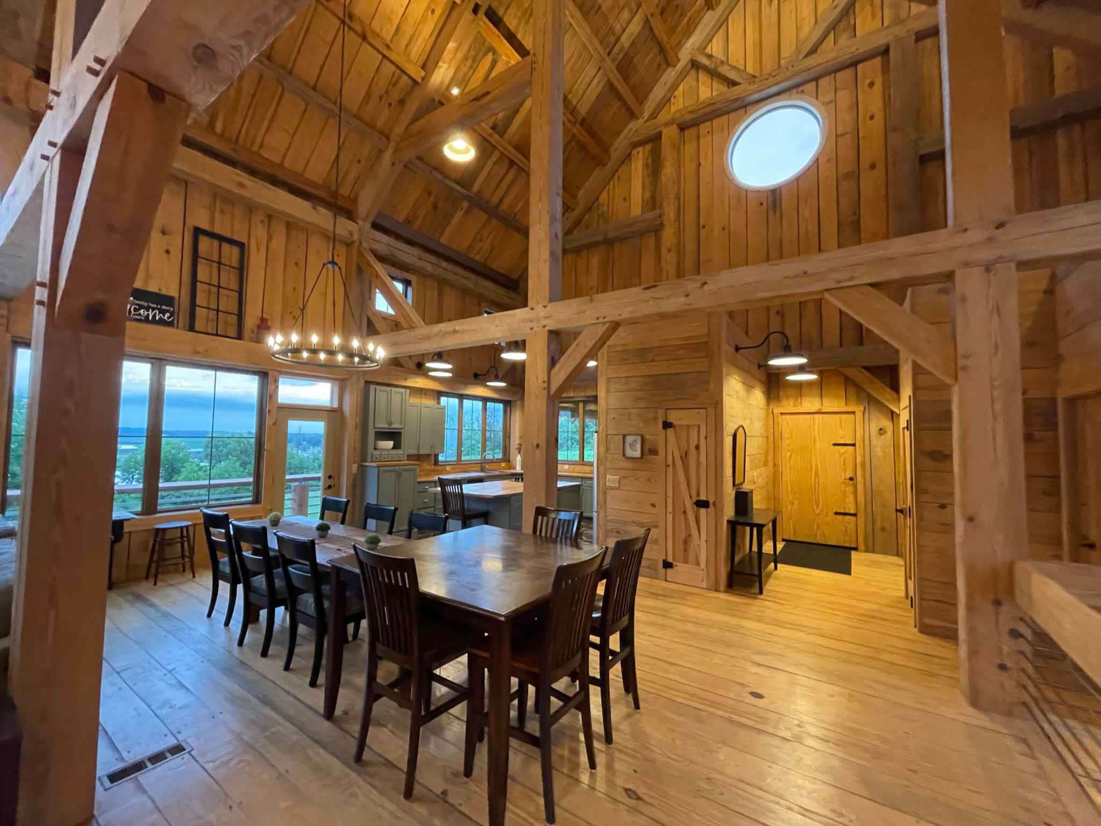 Rural Timber Frame Barn Home Image in Zeeland charter Township, Hudsonville, MI
