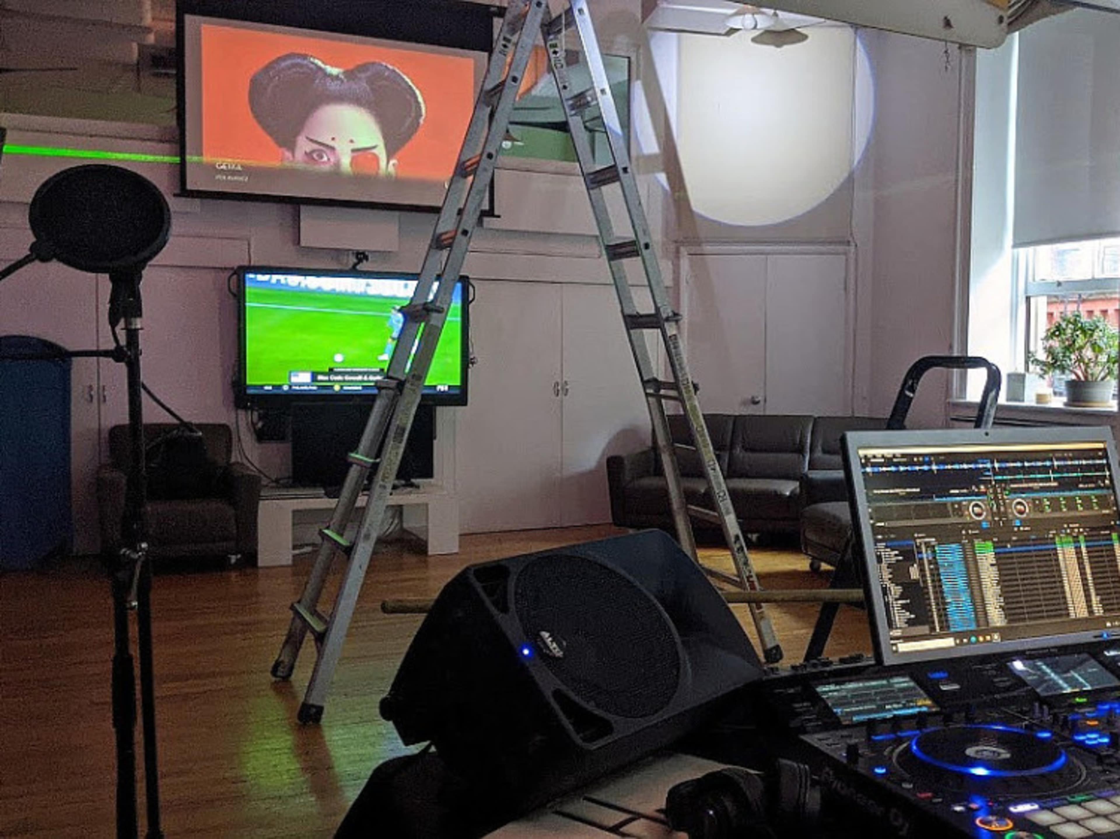 Content Creation Studio with Gear and Crew