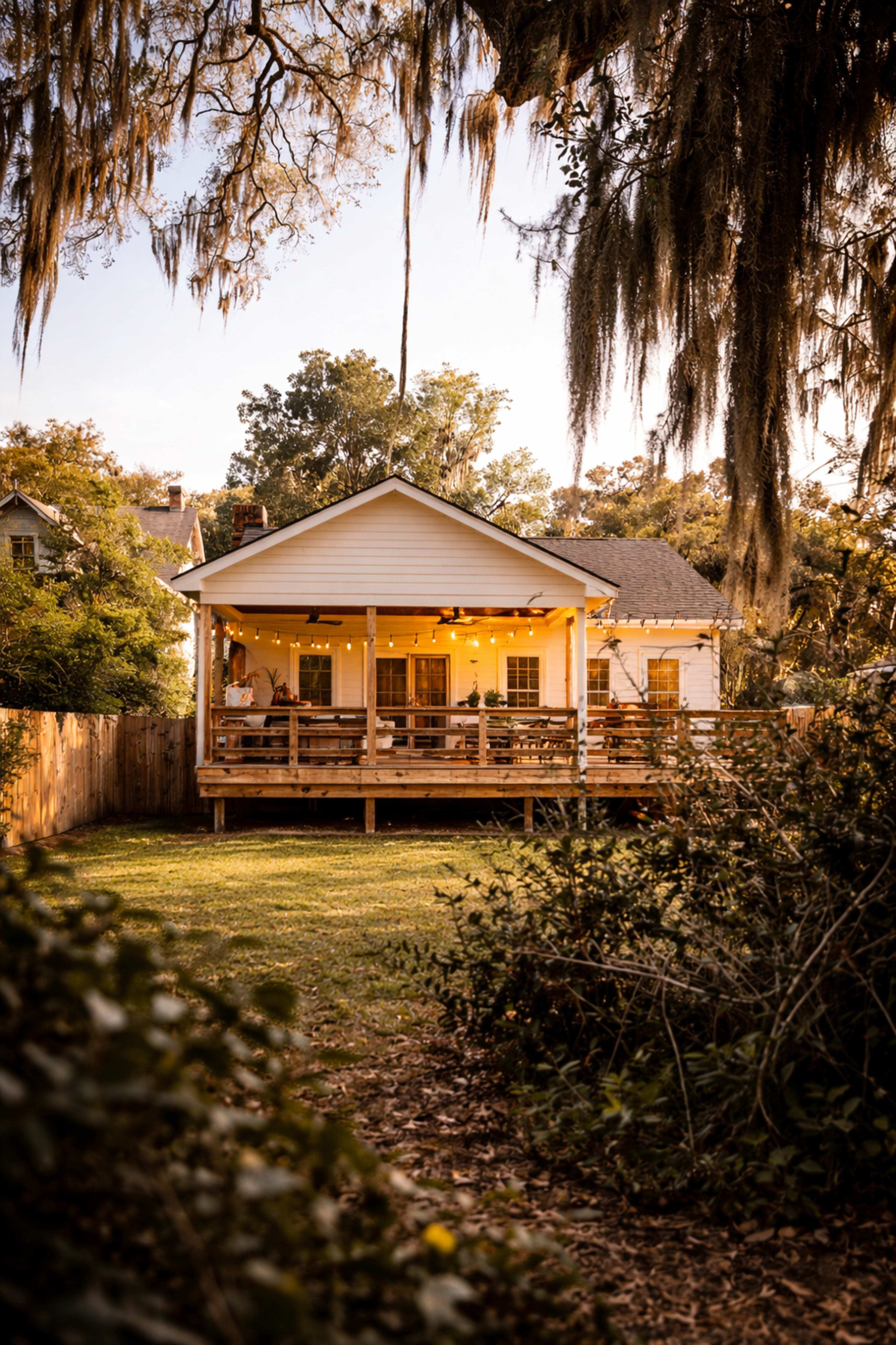 Isle of Hope Victorian Home under Ancient Moss Draped Oaks Image in Isle of Hope, Savannah, GA