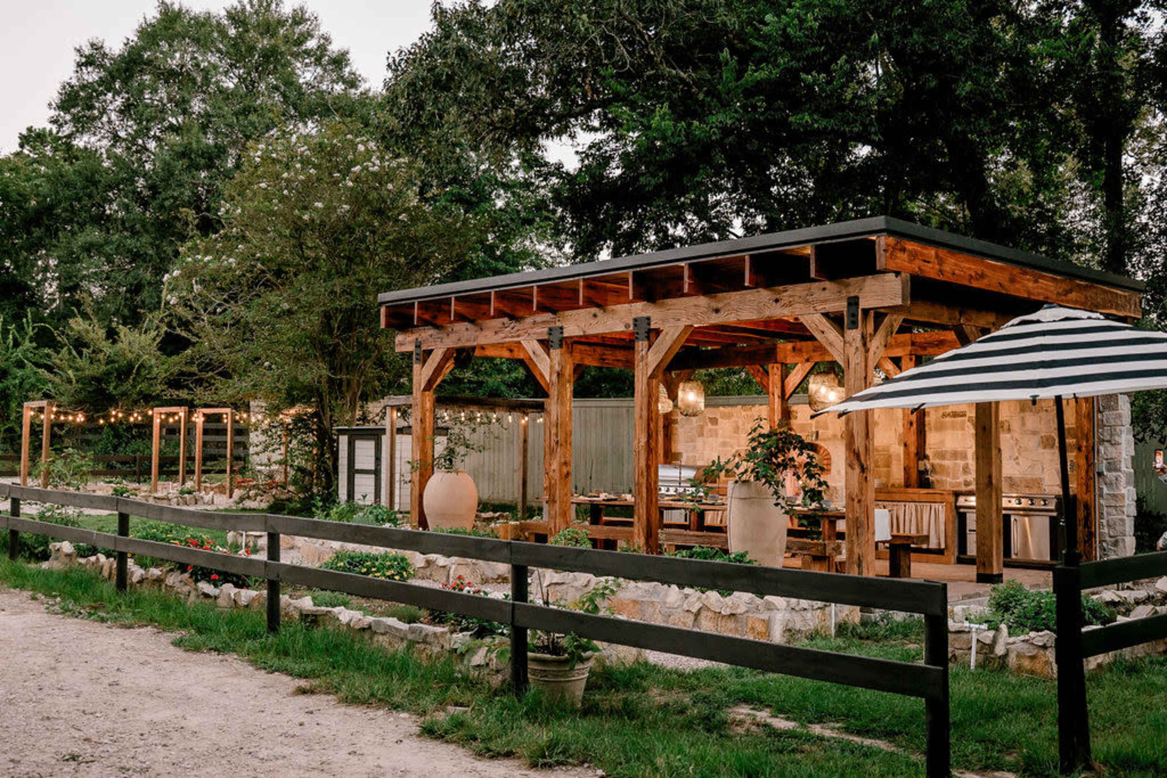 Romantic Farm Garden Pergola with Kids’ Playground & Petting Zoo Image in , Conroe, TX