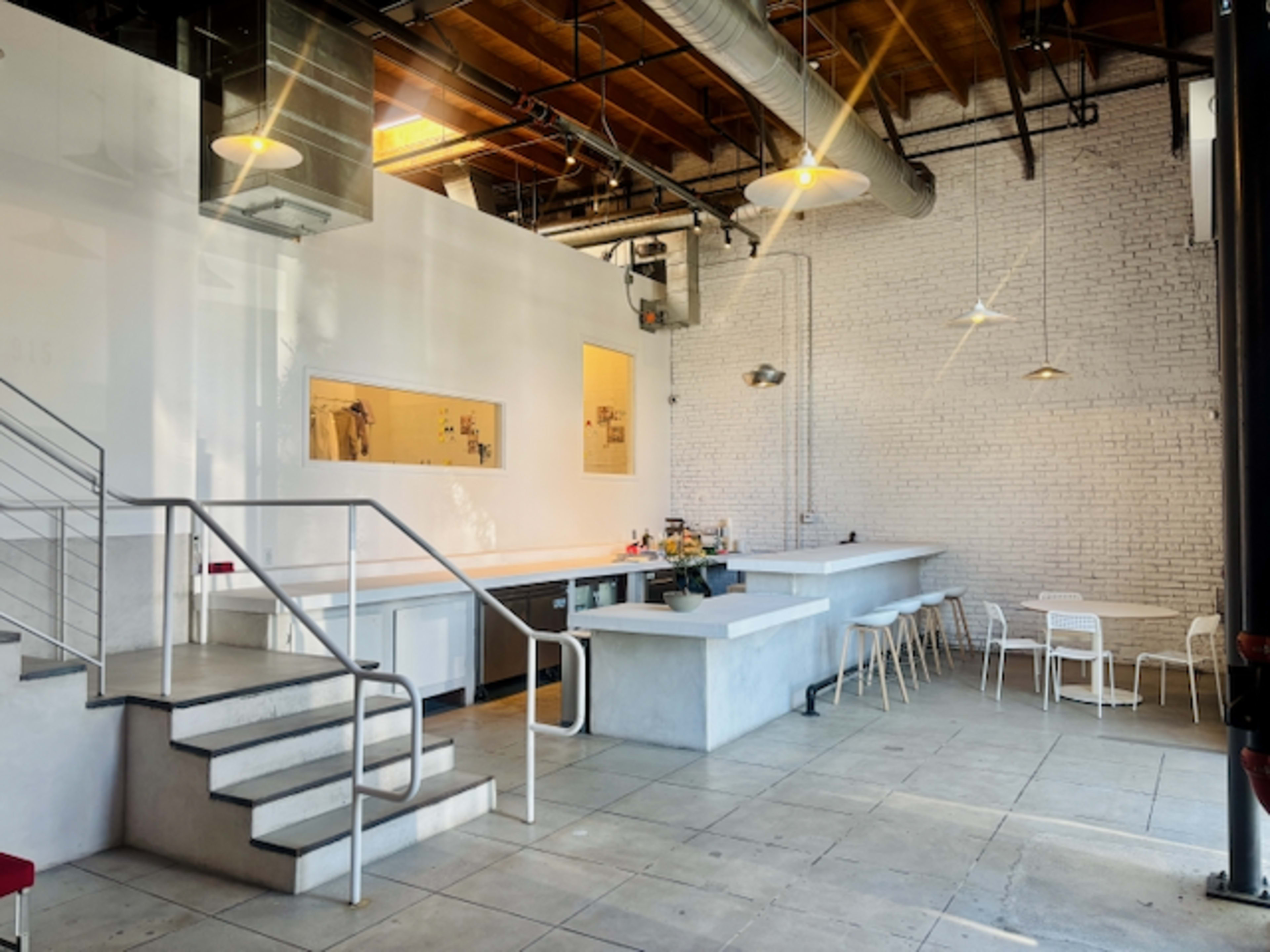 Arts District Bright Modern Event Space with Cafe/Bar | Gated Parking | Rollup Door Access Image in Central LA, Los Angeles, CA
