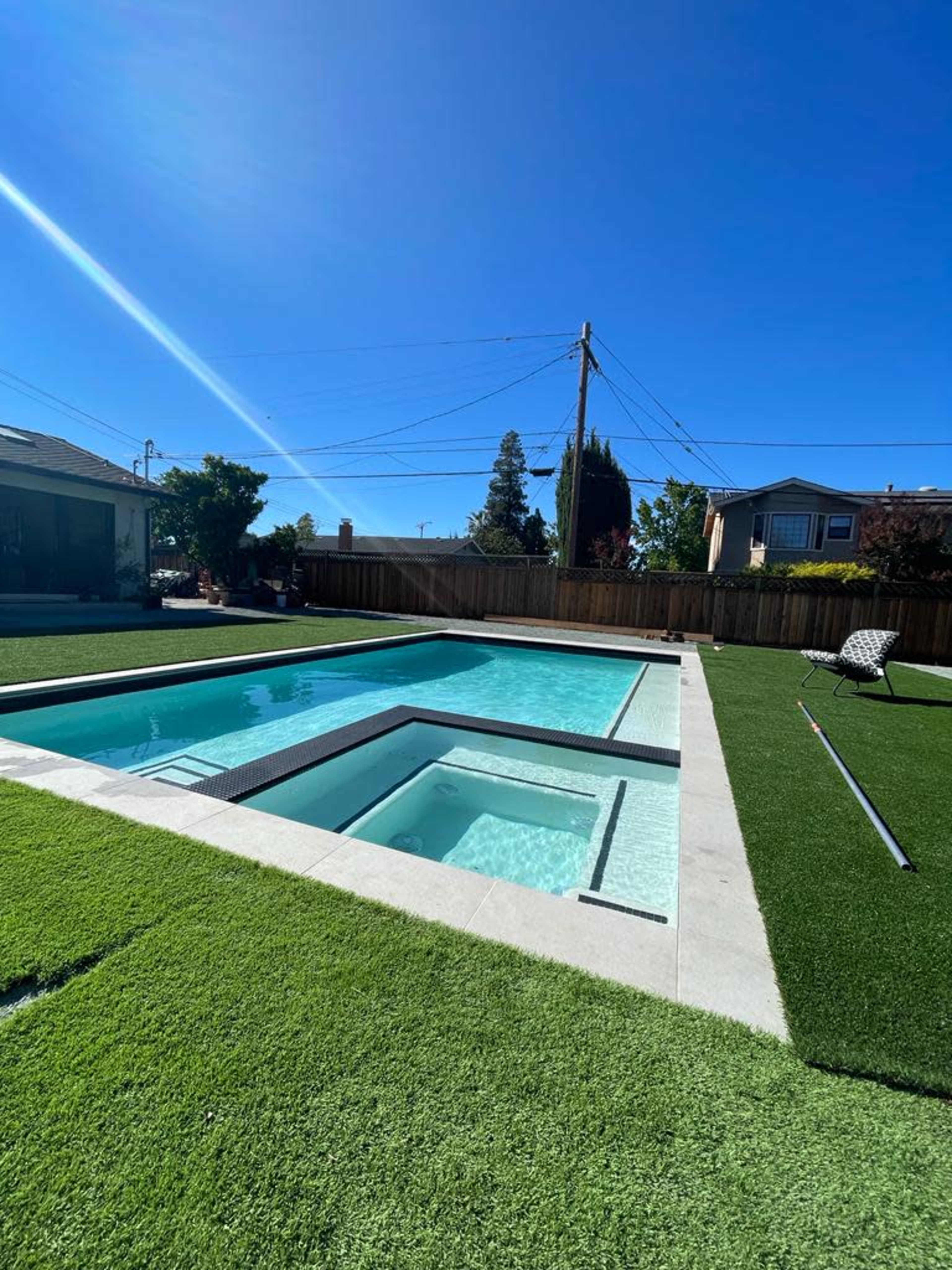 Urban Backyard with Pool Modern Building Image in Nimitz, Sunnyvale, CA