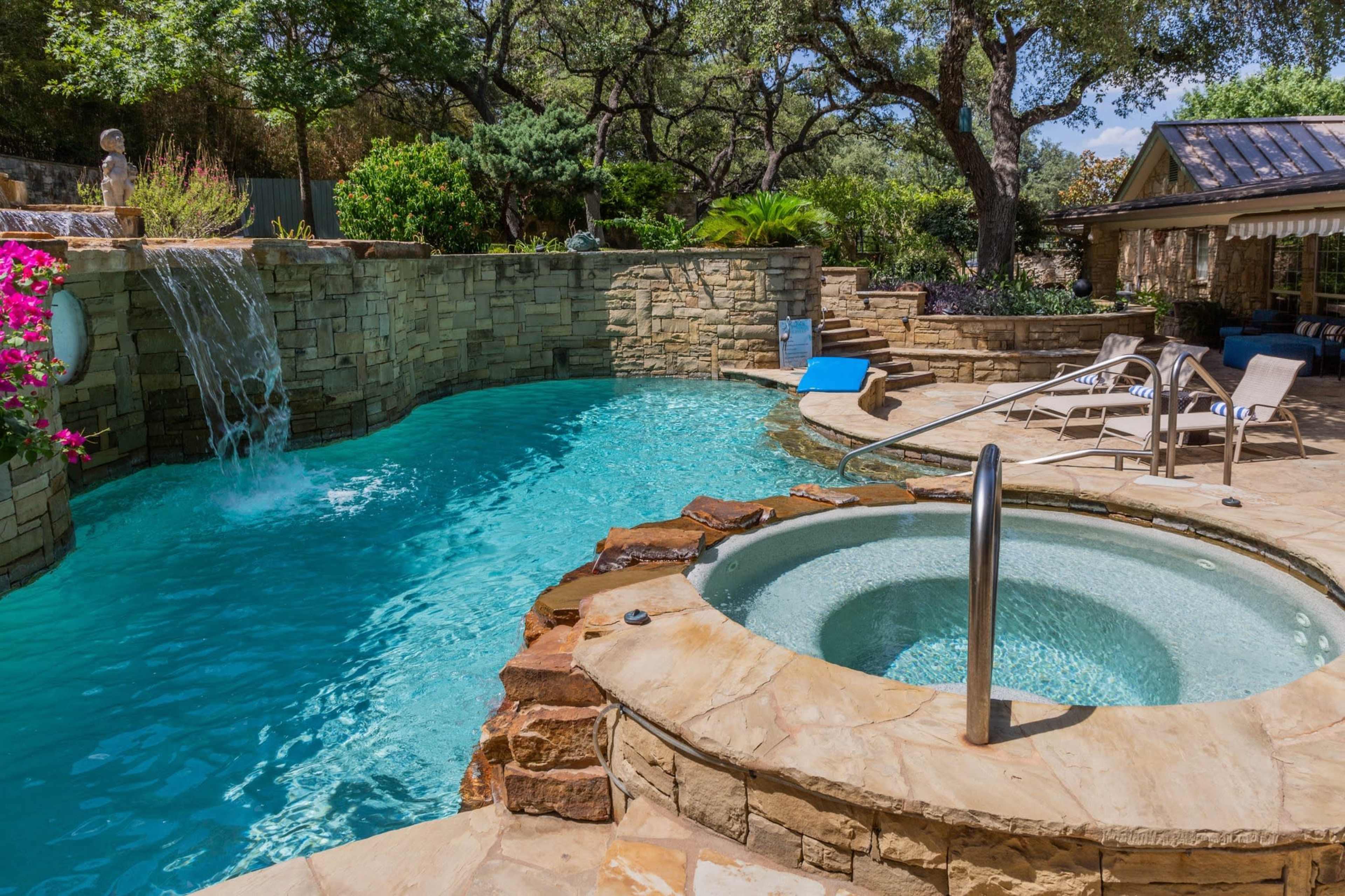 Secluded Private Pool Resort + Waterfall Image in Canyon Lake, Canyon Lake, TX