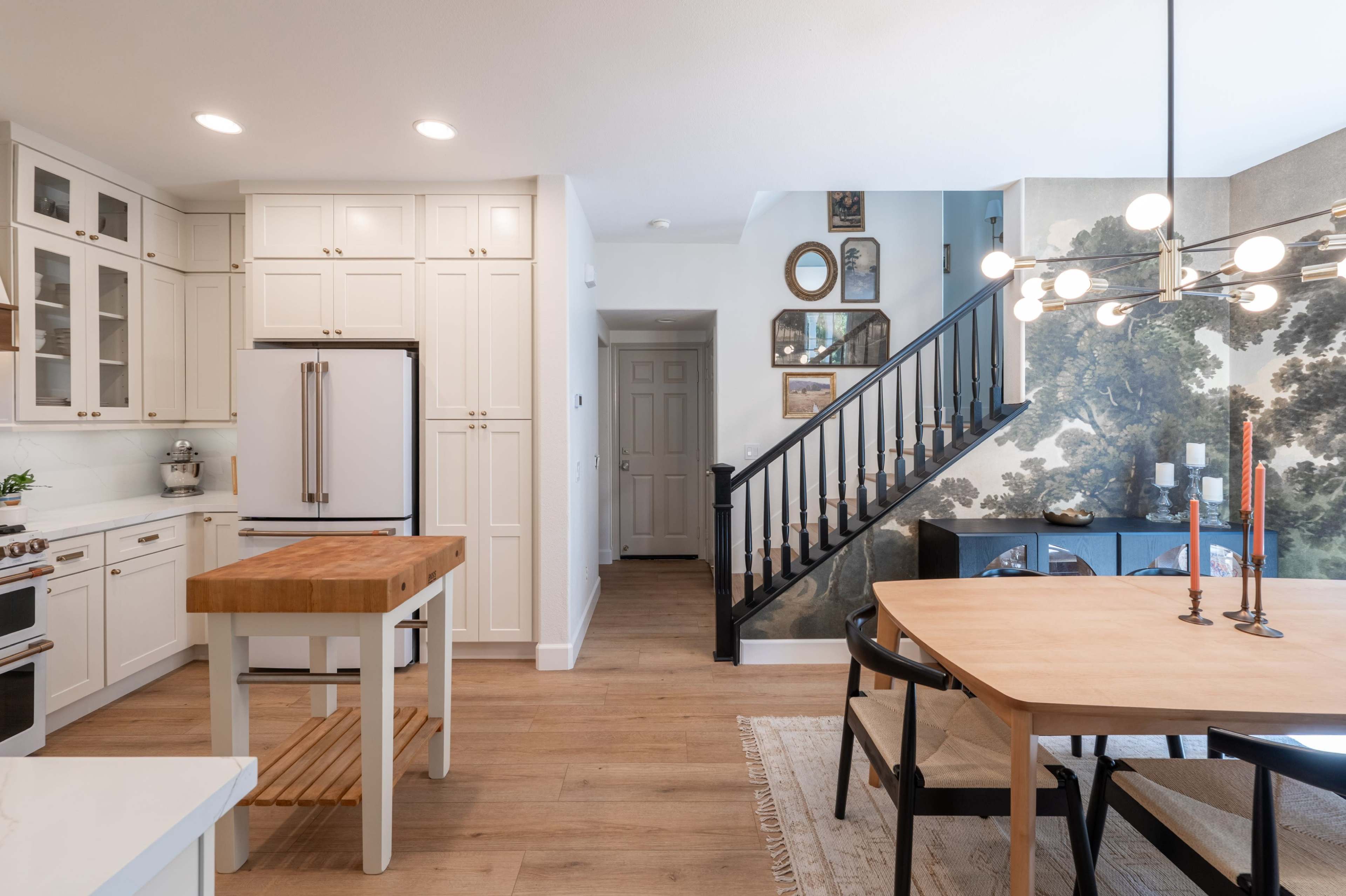 Cinematic Moody Home | Deep Blue Lounge + Cream Kitchen + Wallpaper Dining (South OC) Image in Ladera Ranch, Ladera Ranch, CA