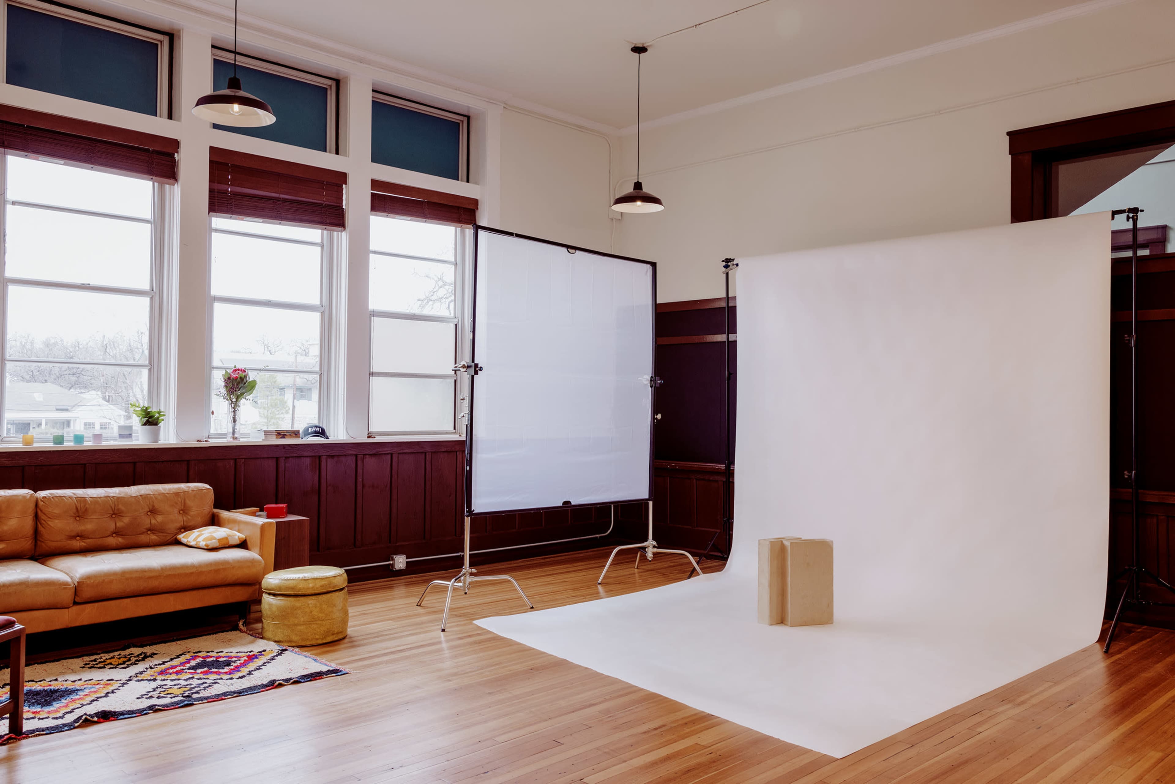 Natural Light Photo Studio with Gear in Historic Austin Building Image in Hyde Park, Austin, TX