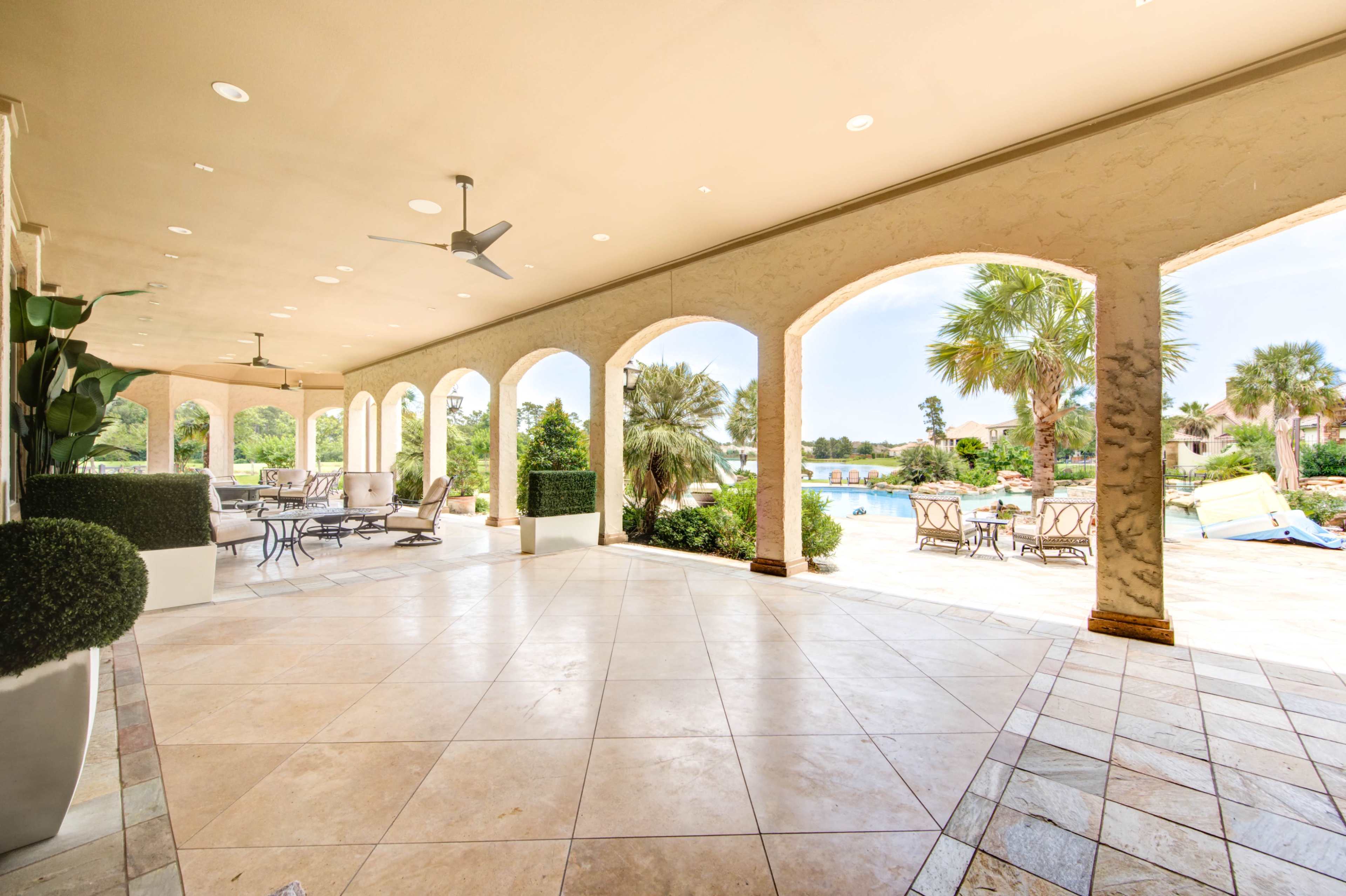 Massive Estate Backyard on a lake in North Houston Image in , Spring, TX