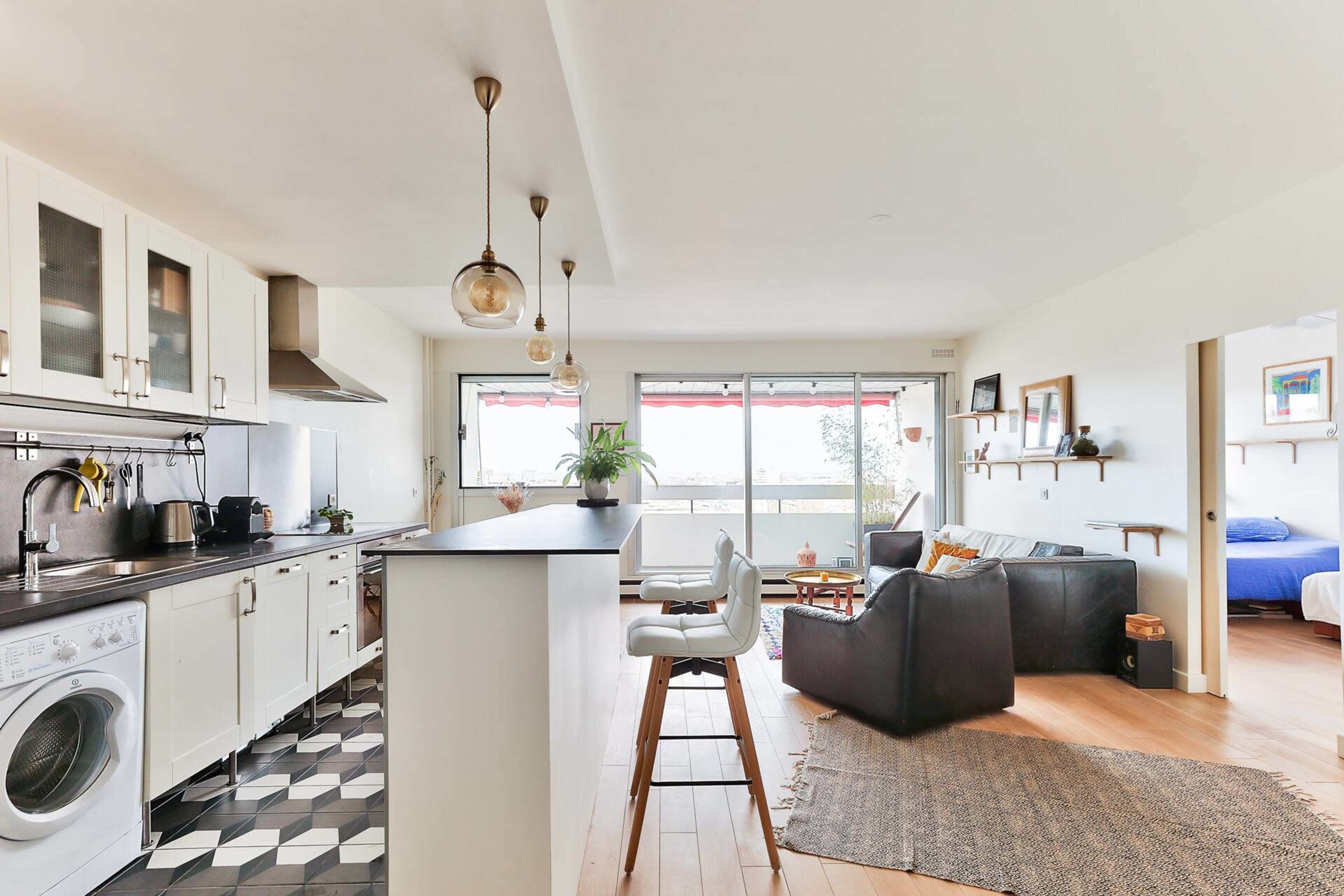 Appartement lumineux avec vue panoramique sur Paris Image in Amérique, Paris, 
