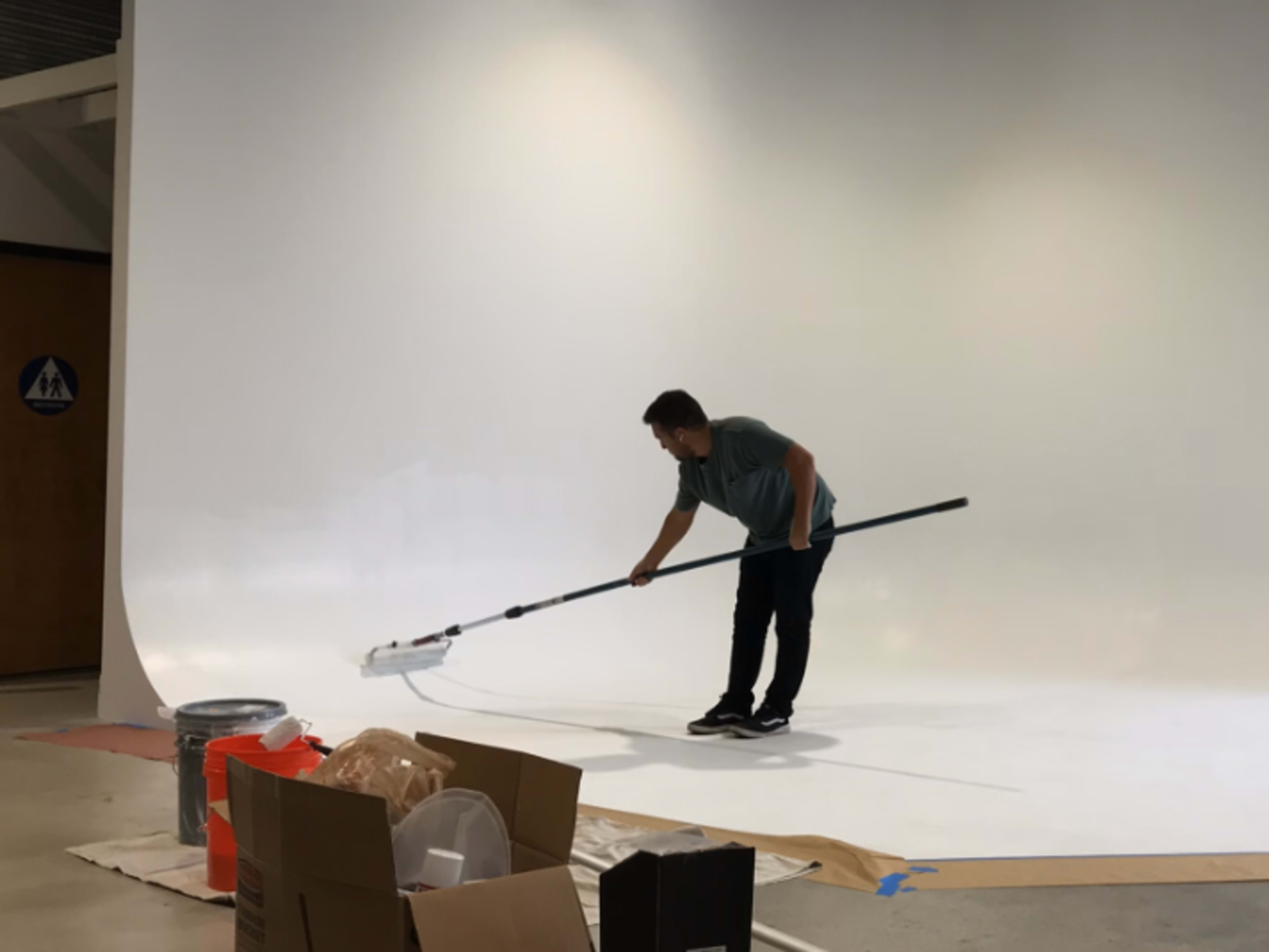 Repaint cyc wall 