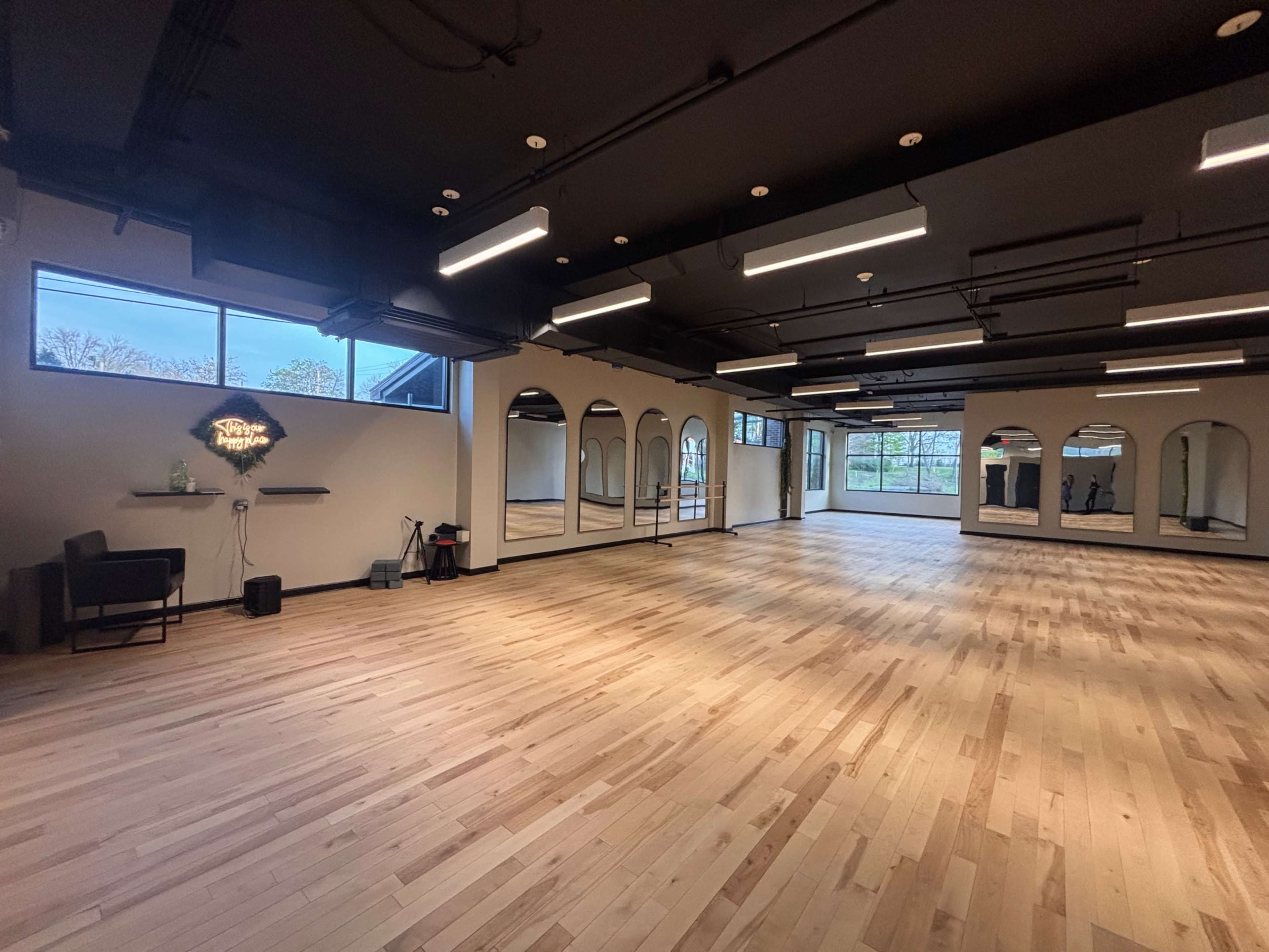 Modern & Sun-Drenched Professional Dance Studio Image in New Britain, Doylestown, PA