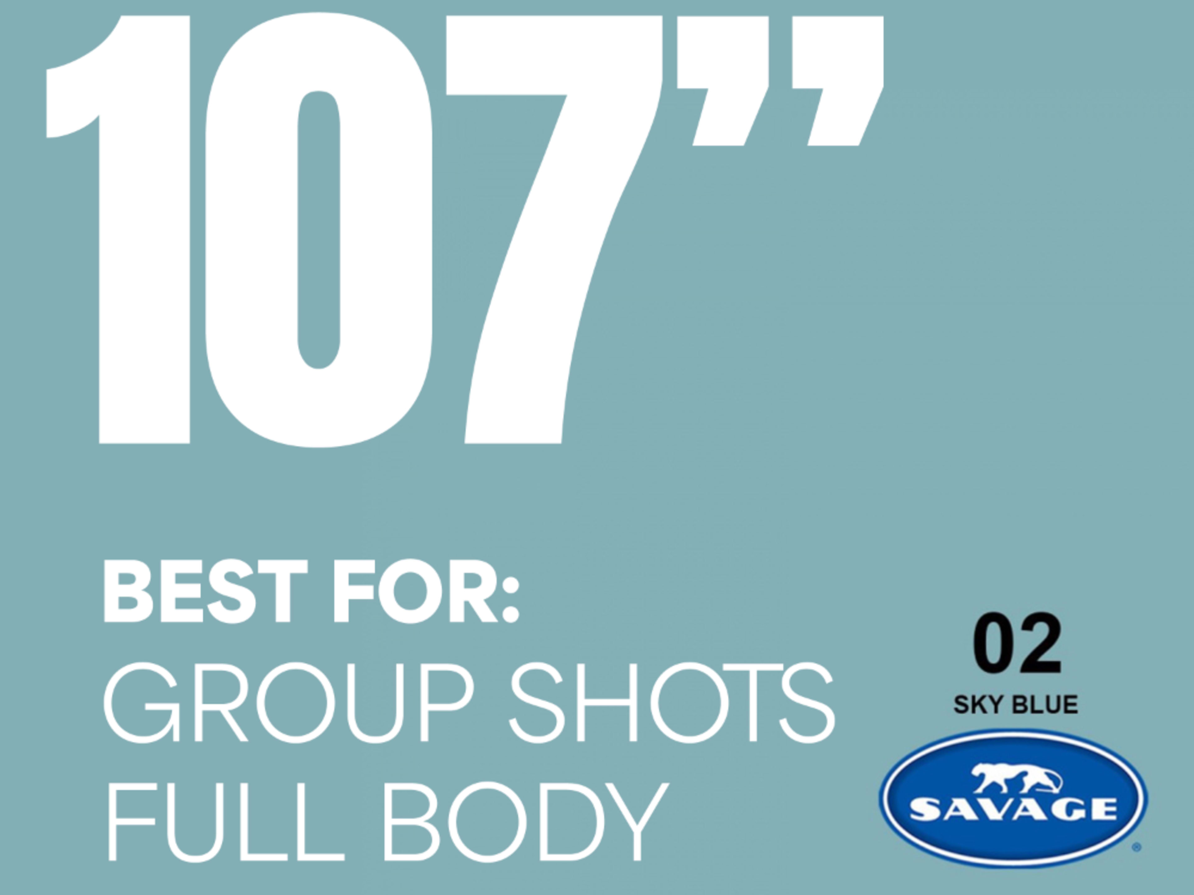 107" Sky Blue Seamless Paper