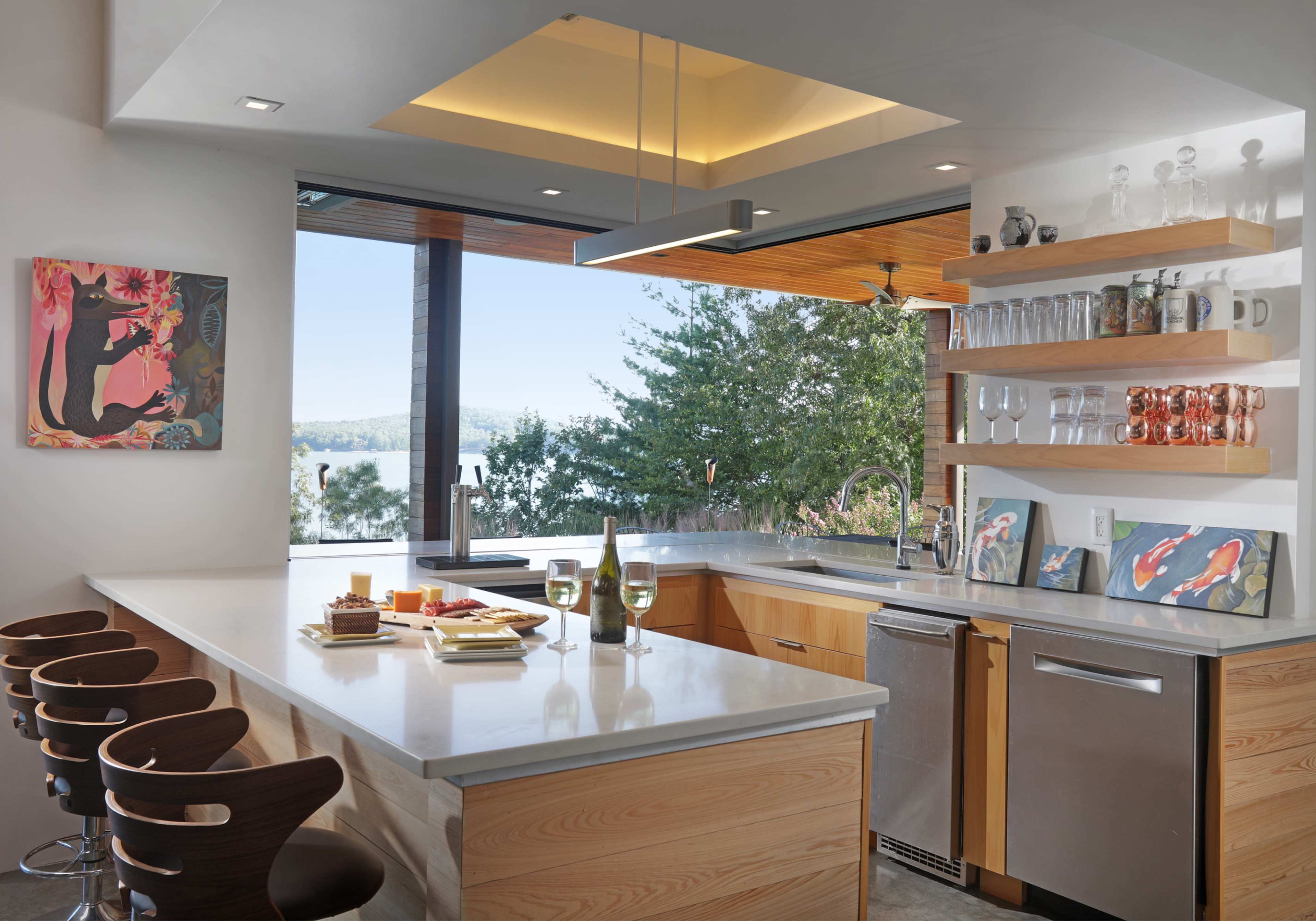 La Bonne Vie, a modern home on Lake Blue Ridge with small vineyard Image in , Morganton, GA