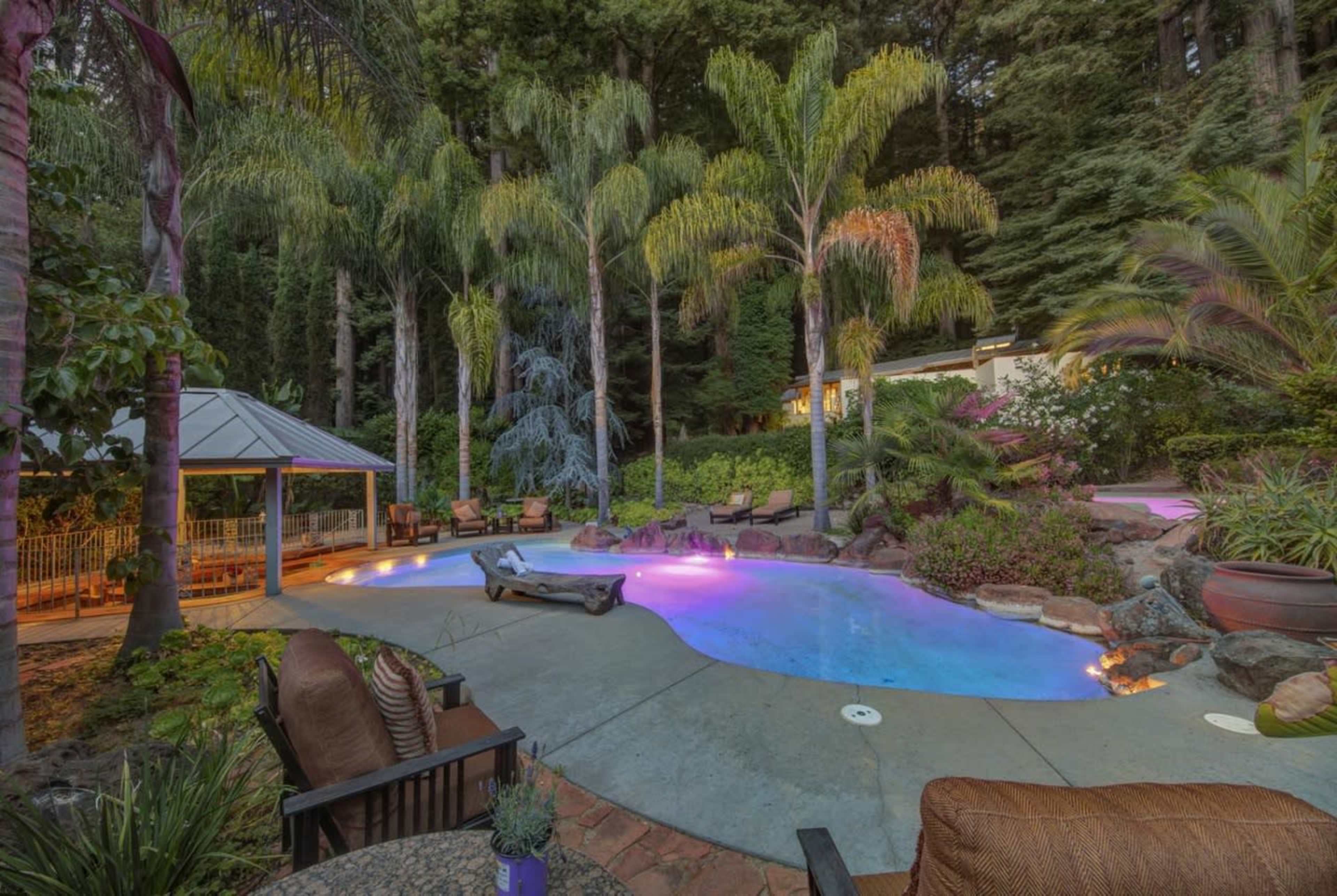 Modern Redwood Retreat with Pool Image in , los gatos, CA