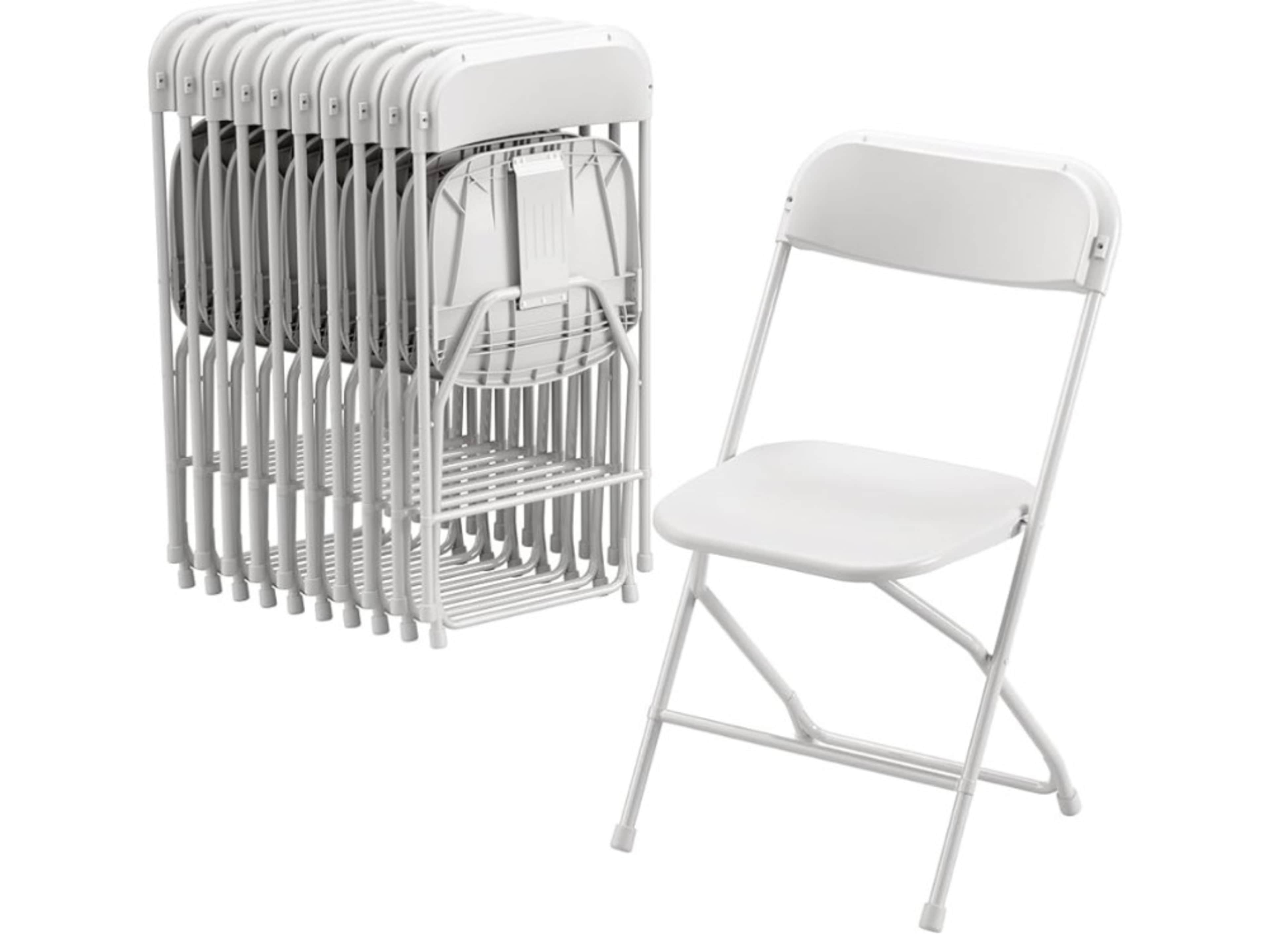 White folding chair 