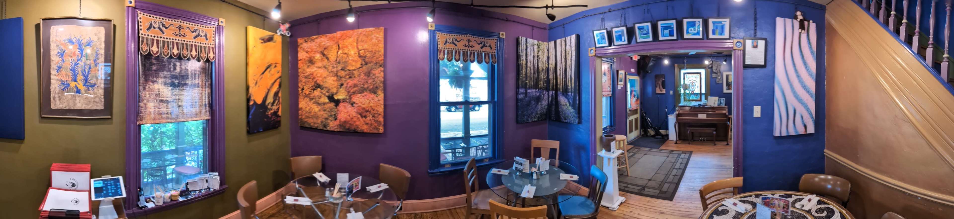 Cozy Artistic Lounge Upstairs at Bellefonte Café – Wilmington’s Hidden Gem Image in Bellefonte, Wilmington, DE