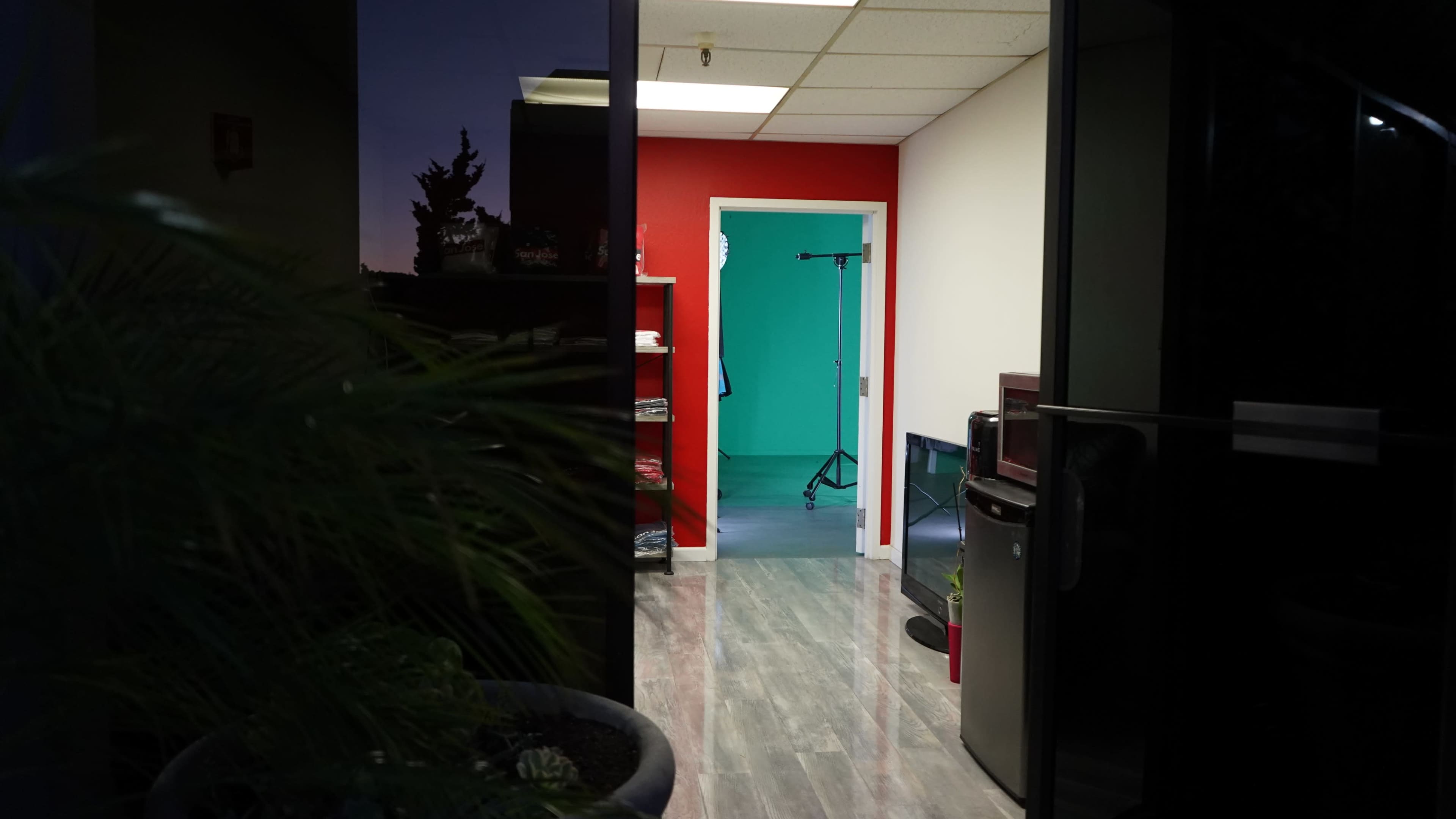photo/video studio with green screen walls and floor Image in The Plant, san jose, CA
