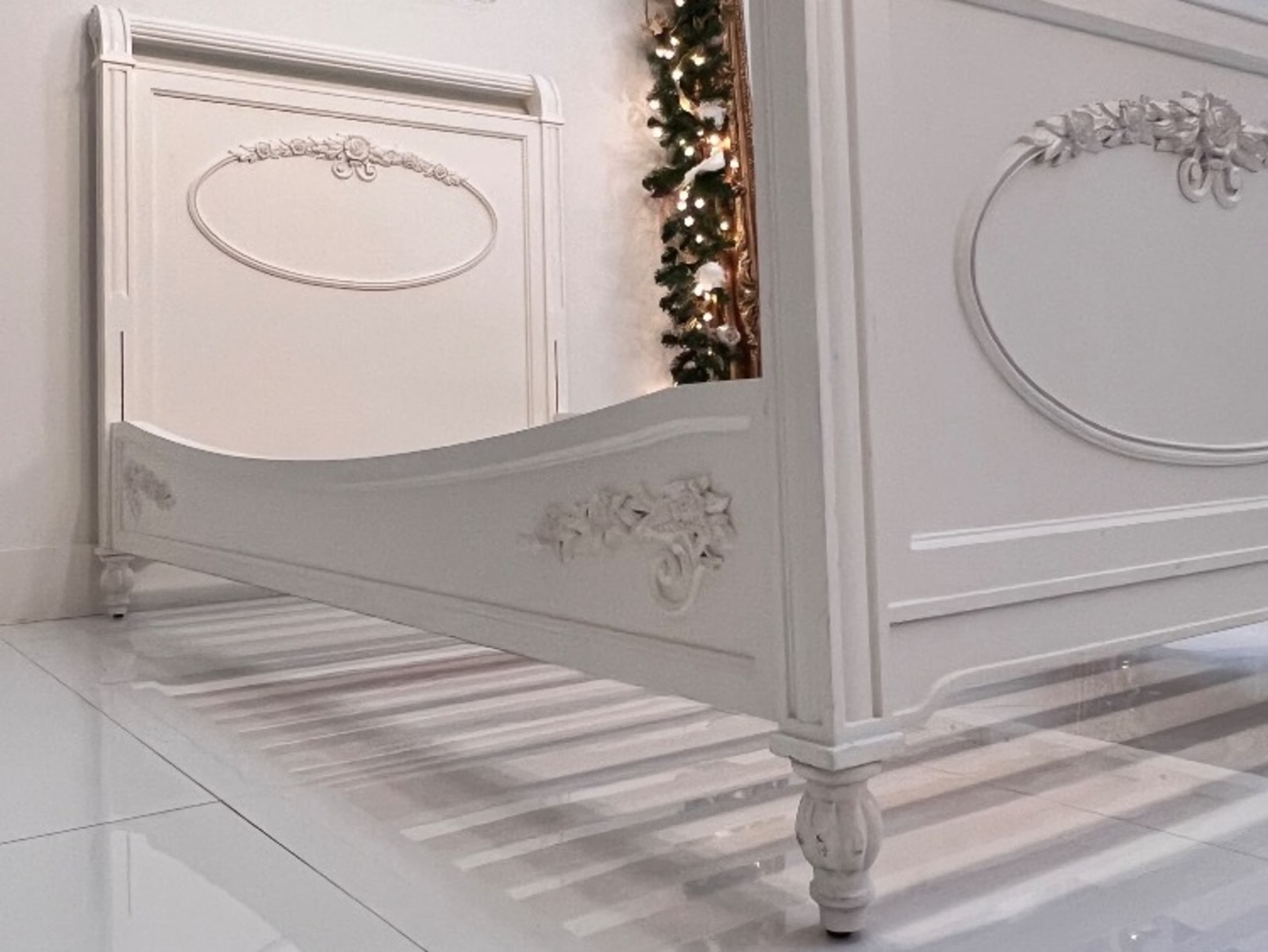 Girl’s Twin White Bed + Box Spring