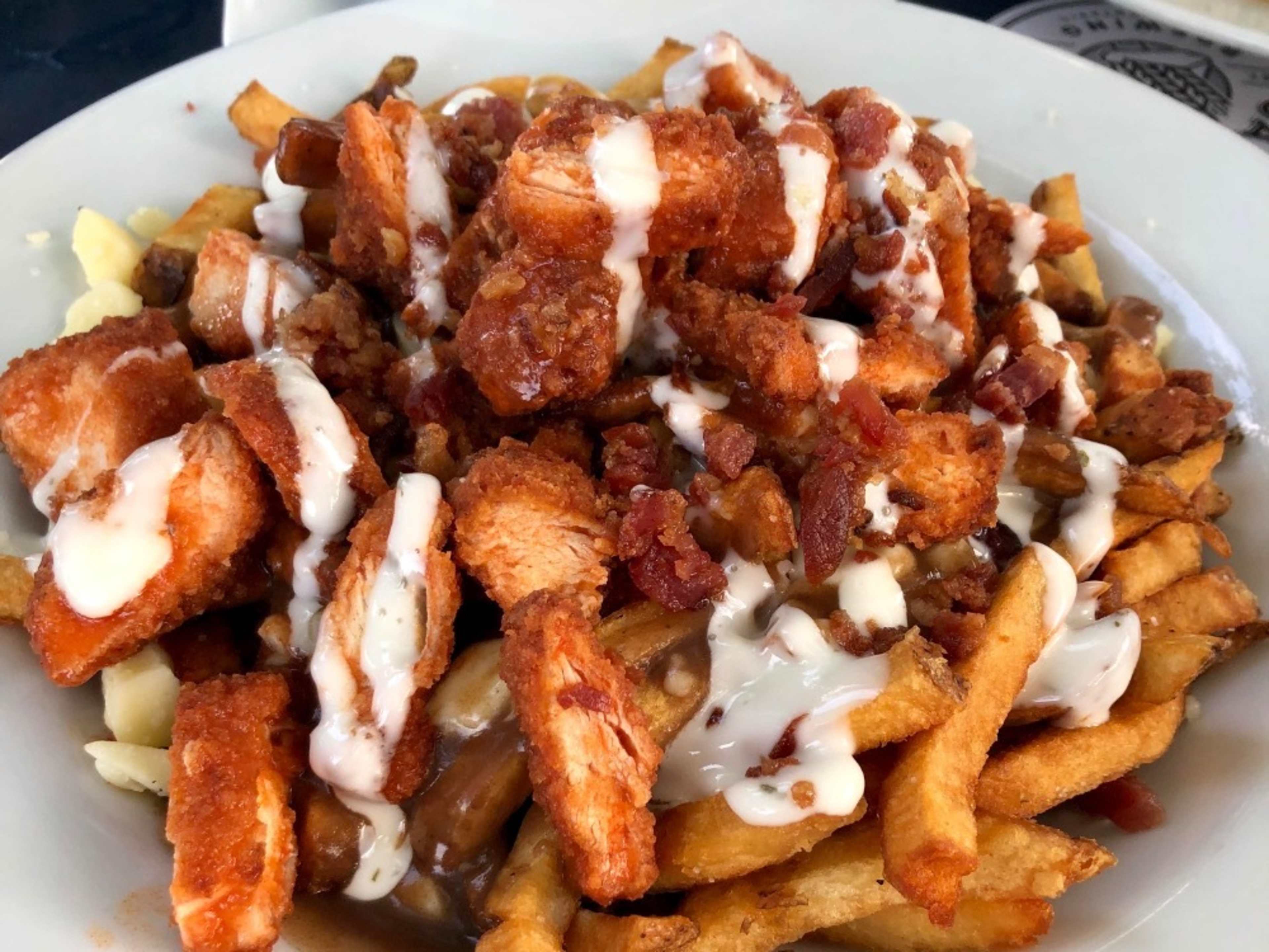 BBQ fry chicken Poutine