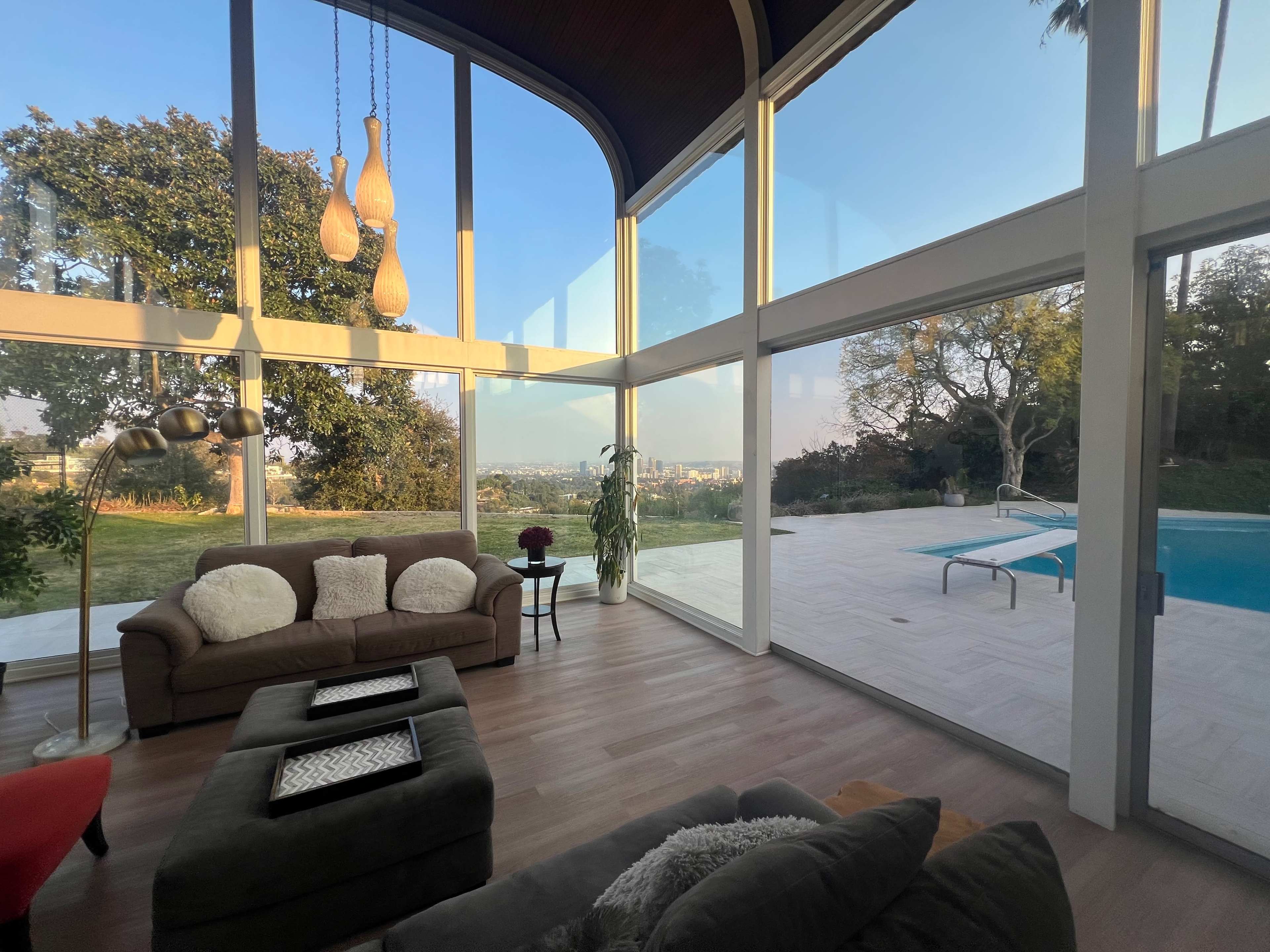 Bel Air House with pool and pickleball court with City Views Image in Bel Air, Los Angeles, CA