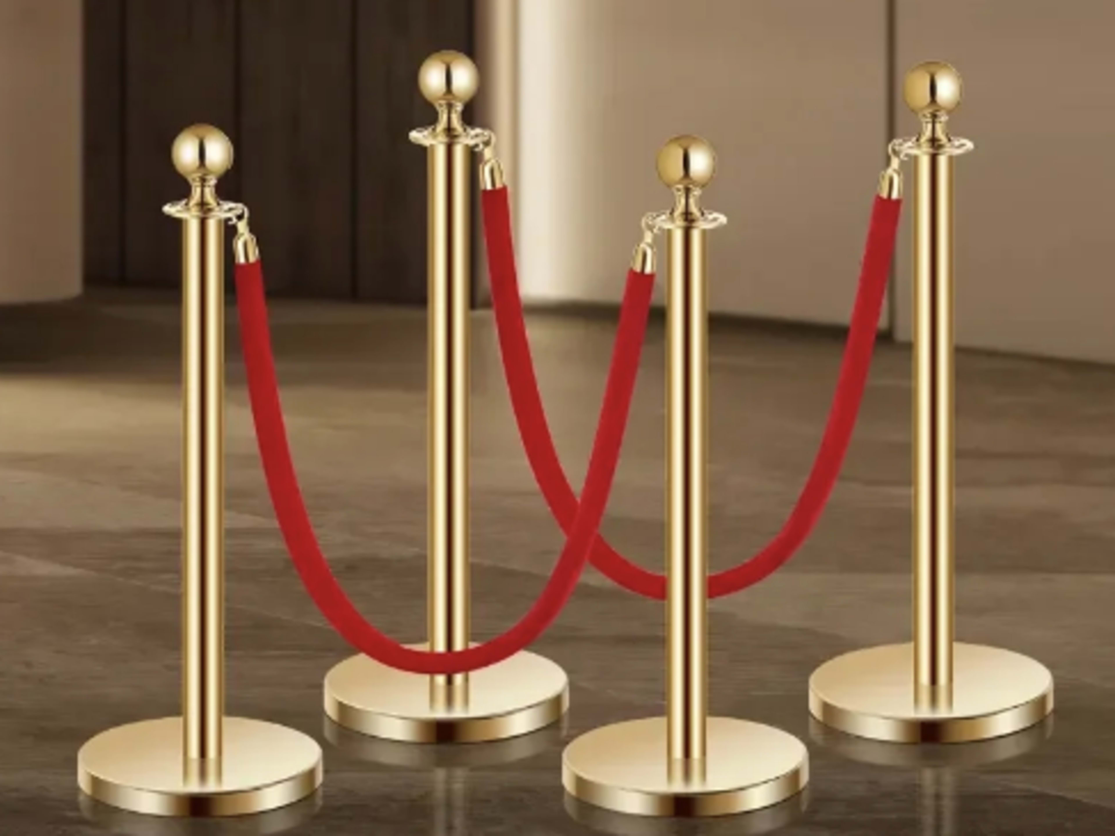 Gold Stanchions (Set of 4)