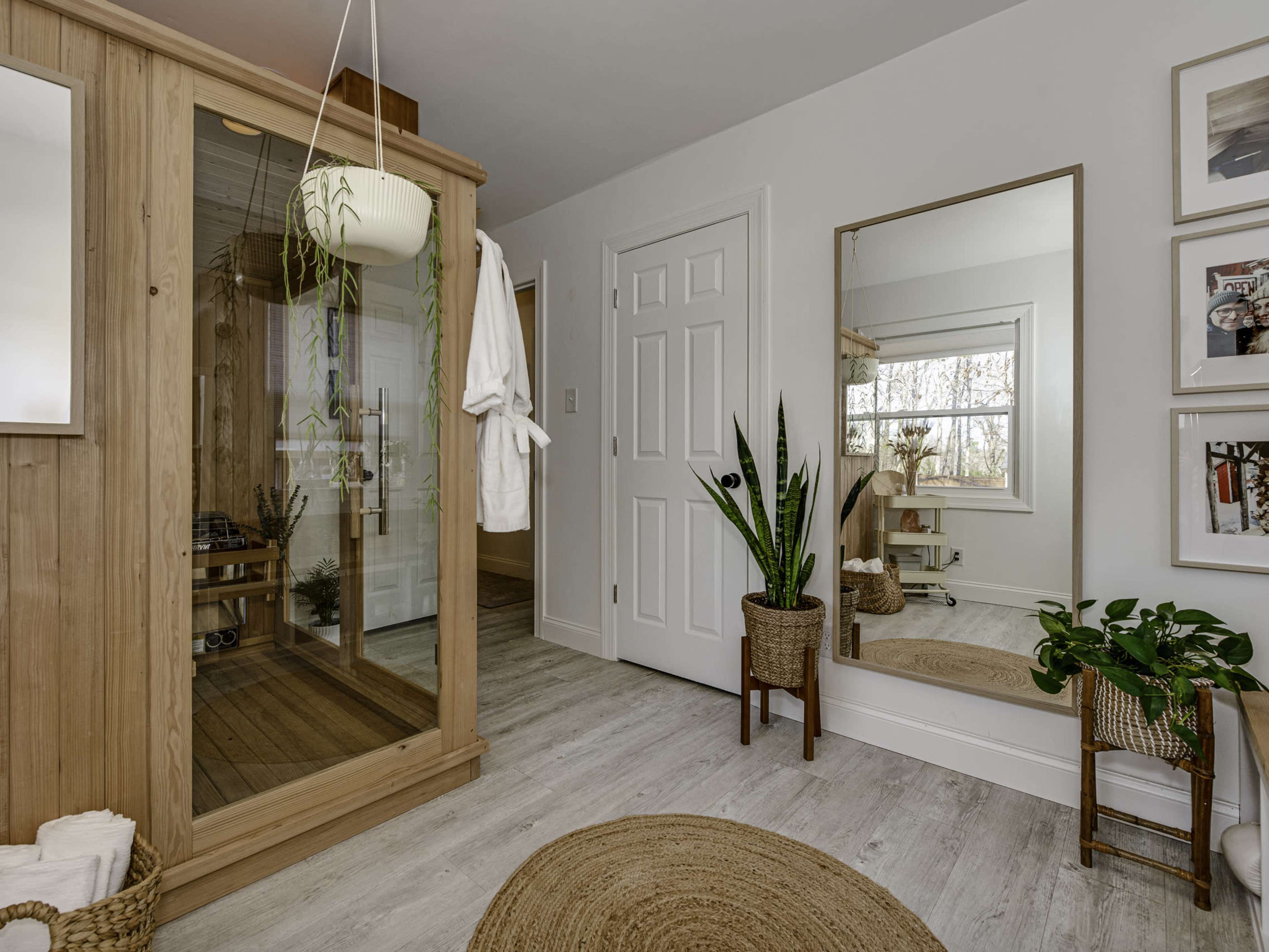 Indoor Sauna House with Nordic Vibes for Photo + Film Image in Windsor Park, Charlotte, NC