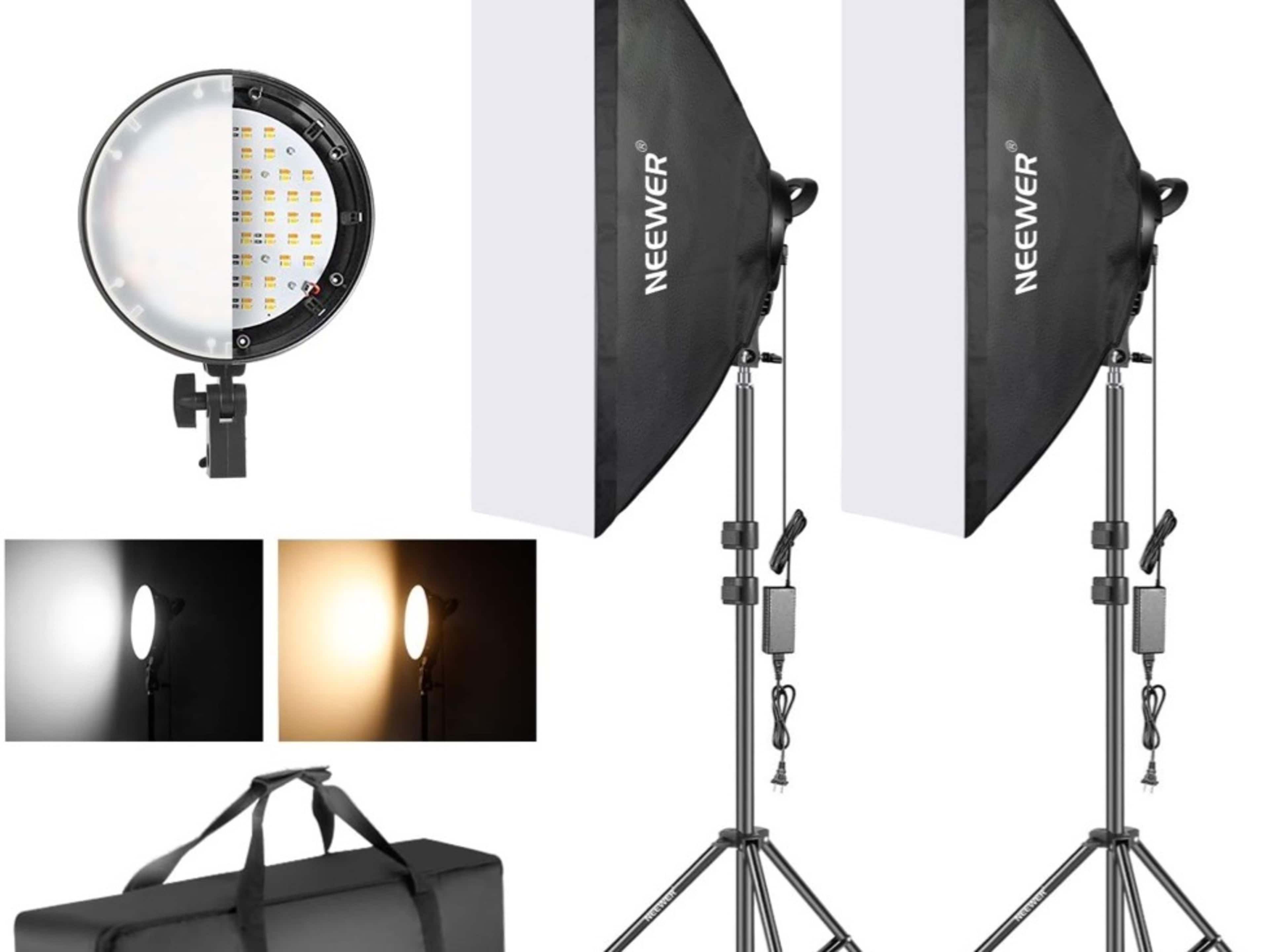 Photography Bi-color LED Softbox Lighting Kit