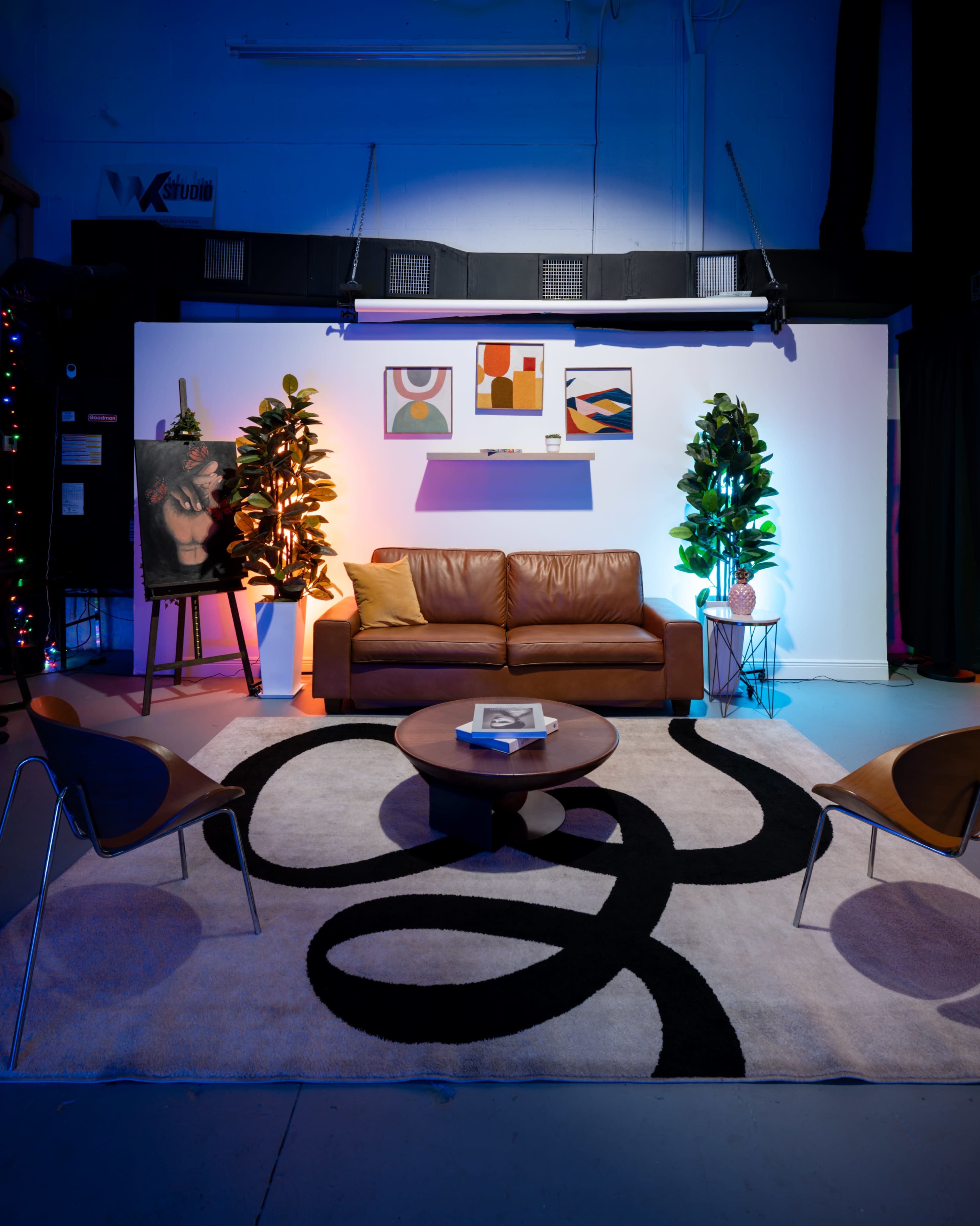 Modern Podcast & Interview Studio Set Image in West End, Miami, FL