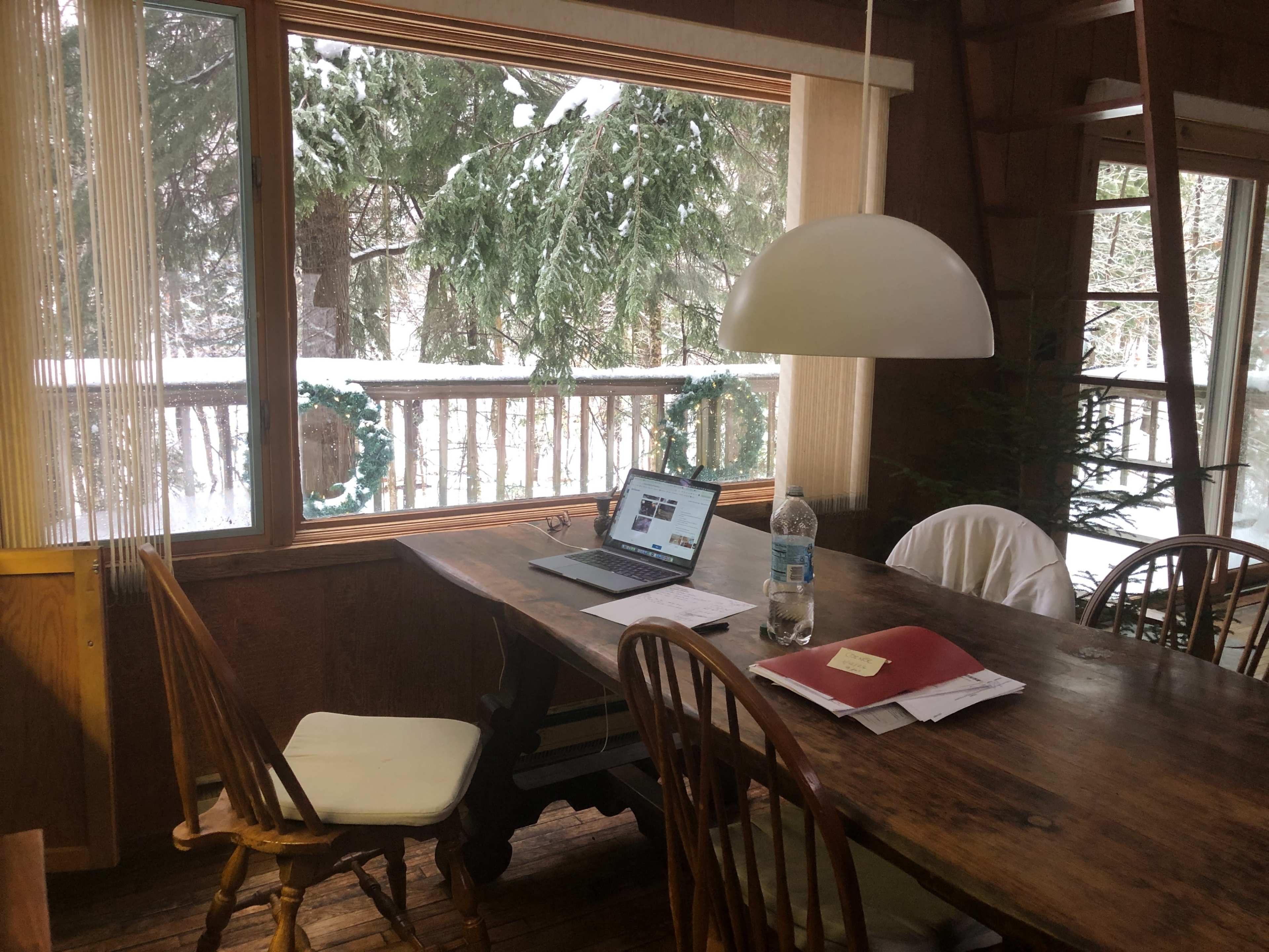 Secluded Vermont Mountain Chalet: Authentic 80s Wood-Frame Aesthetic In Great Location surrounded by trees Image in Windham, Windham, VT