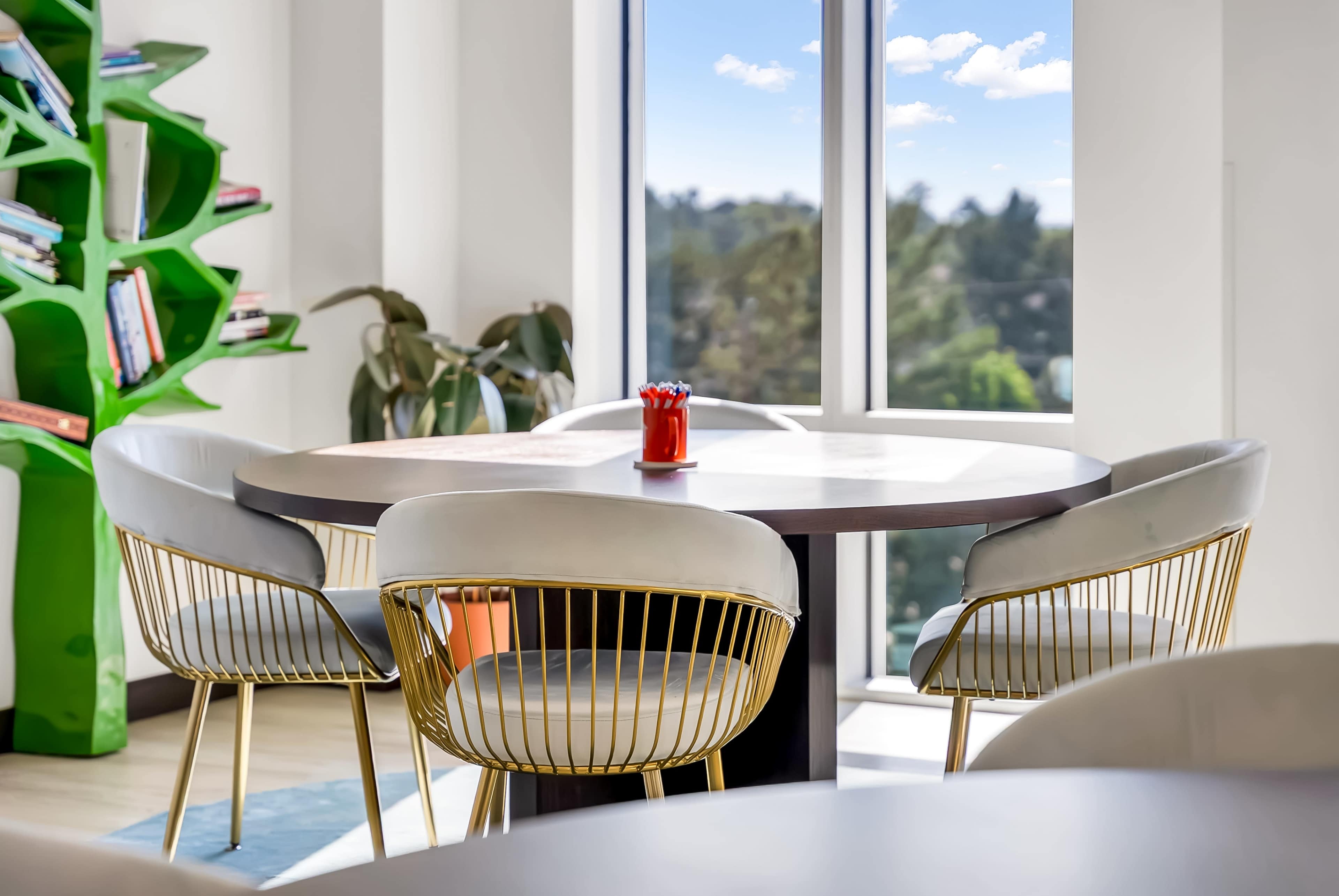 Bright Fourth-Floor Event Lounge with City Views in The Woodlands Image in , The Woodlands, TX