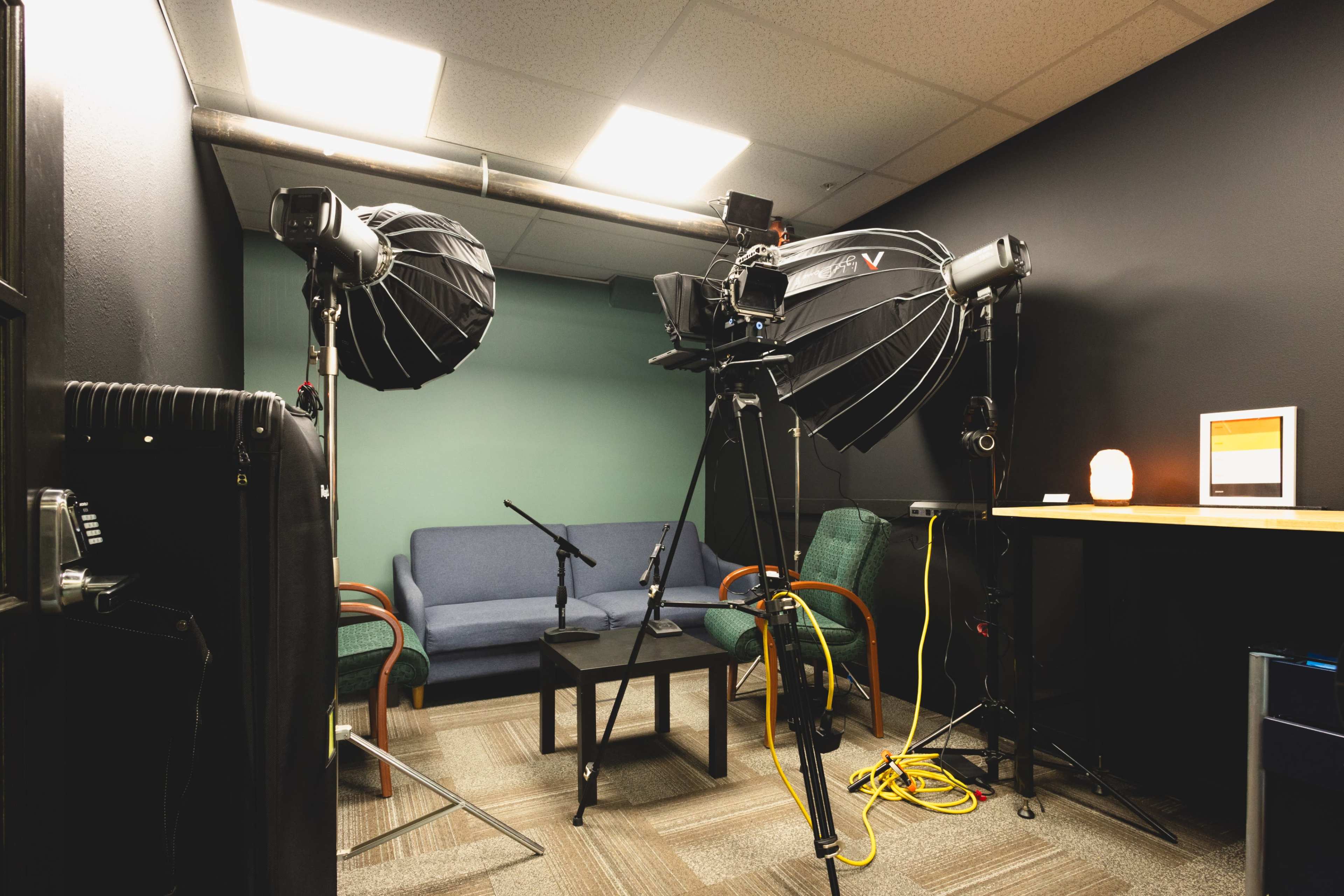 teal and black space that is perfect for simple videos and audio recordings Image in Sun Valley, denver, CO