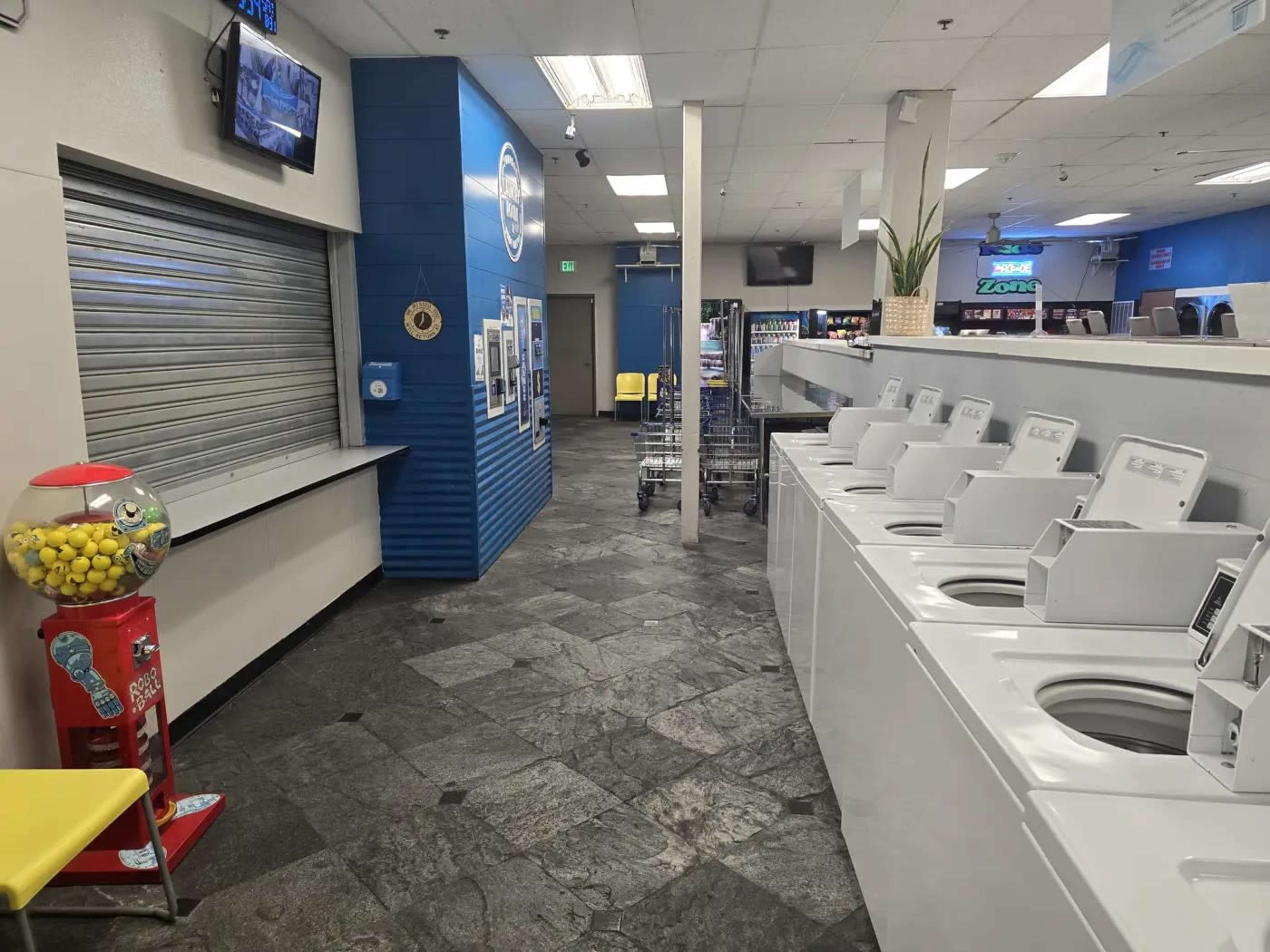 Modern Stainless-Steel Laundromat with Bright, Open Layout Image in Moreno Valley, Moreno Valley, CA