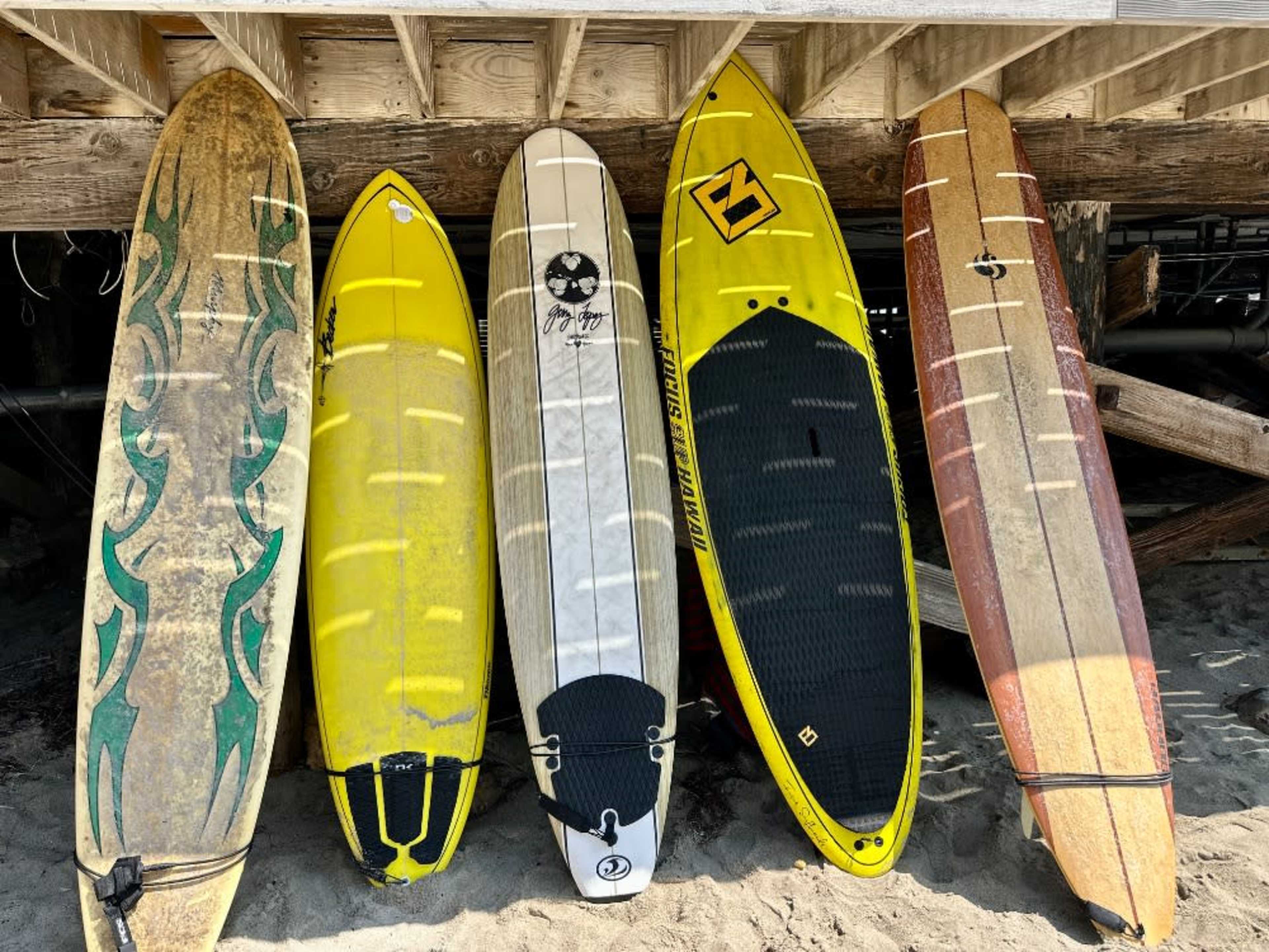 Surfboard wall