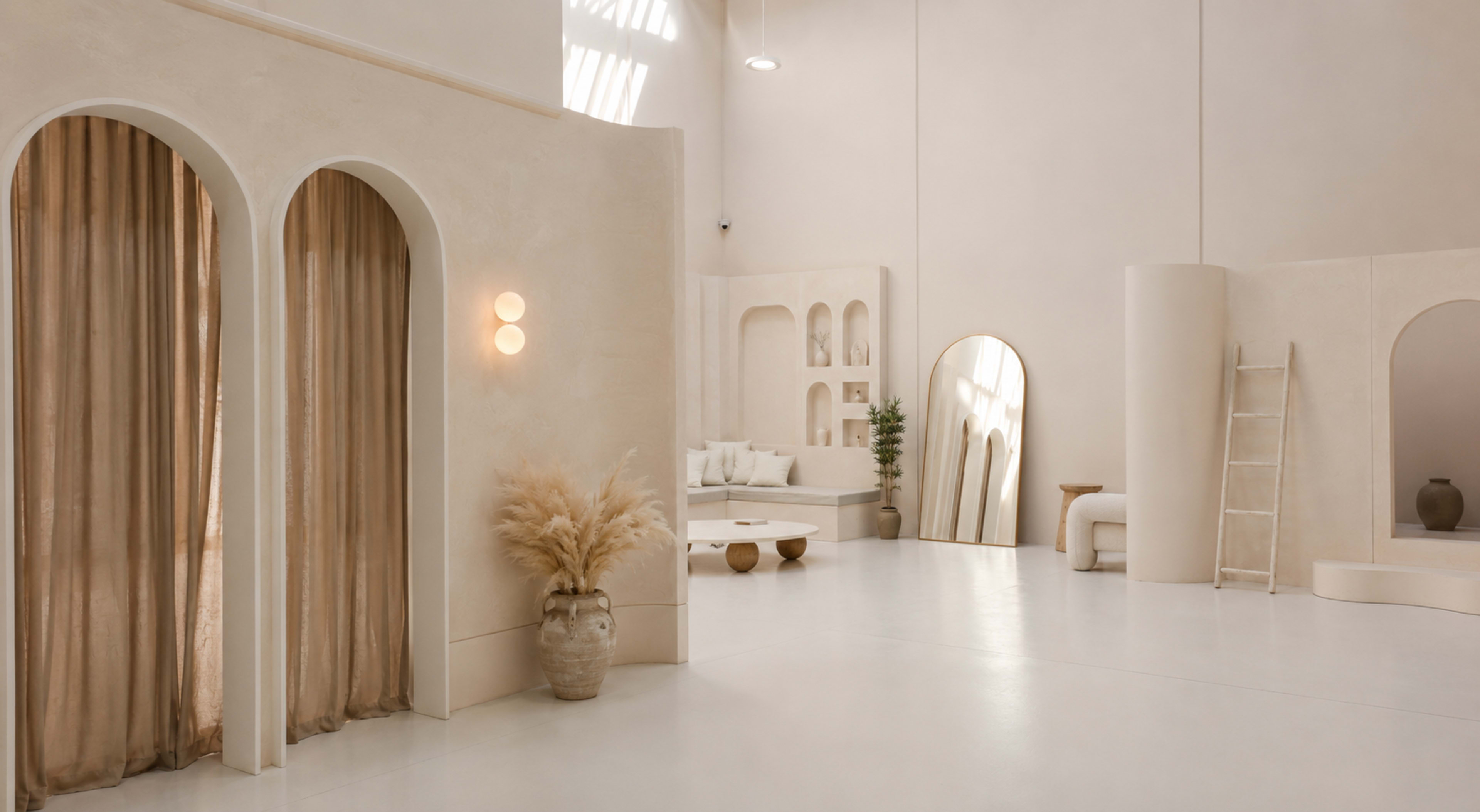 Mediterranean-Inspired Studio with Iconic Arched Hallway in Altona North Image in Altona North, Altona North, VIC