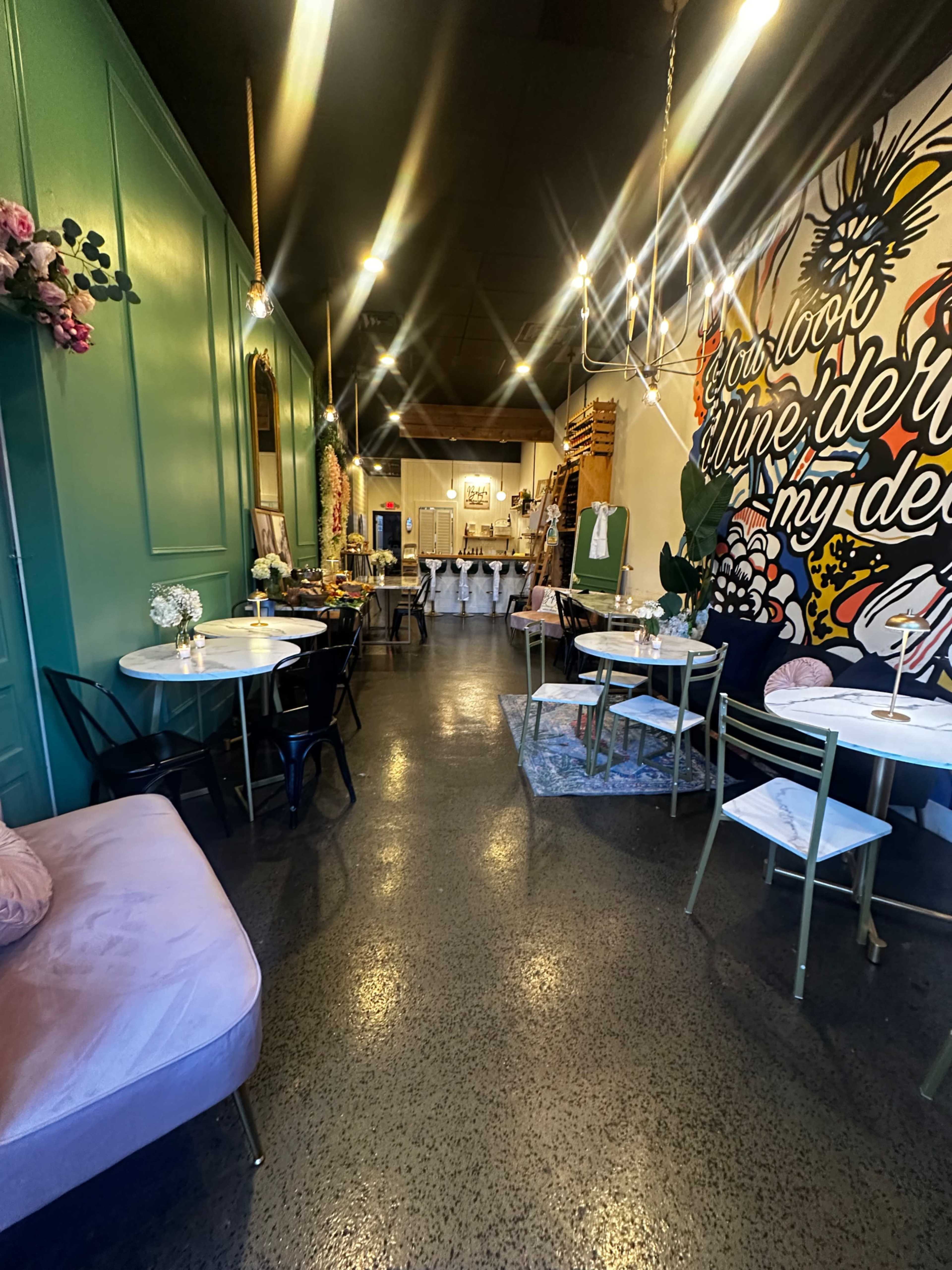 Trendy wine bar with cozy outdoor space. Image in Biloxi, Biloxi, MS