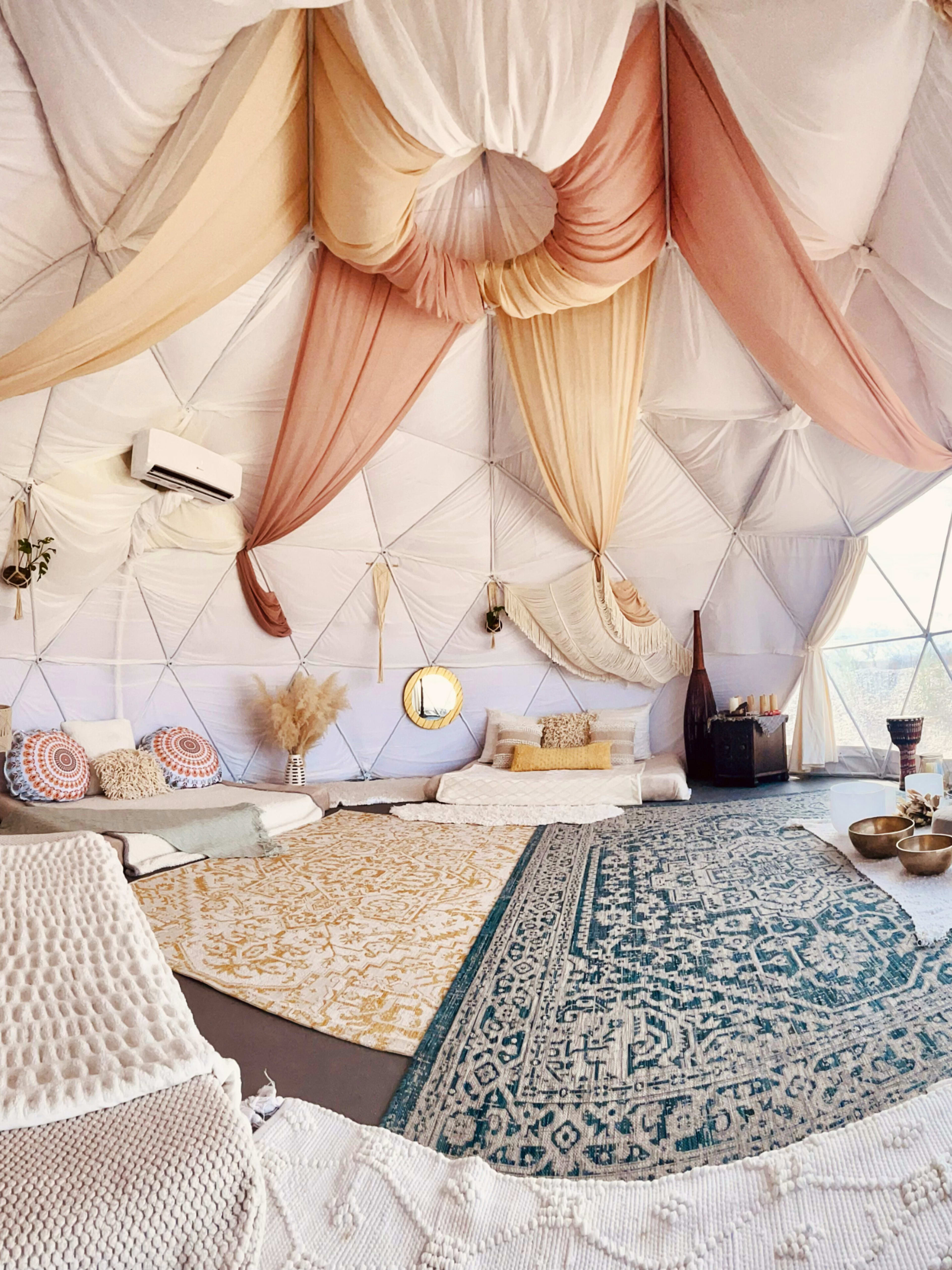 A Bohemian Geodesic Dome Retreat with Mountain Views Near Joshua Trees Image in Homestead Valley, Landers, CA