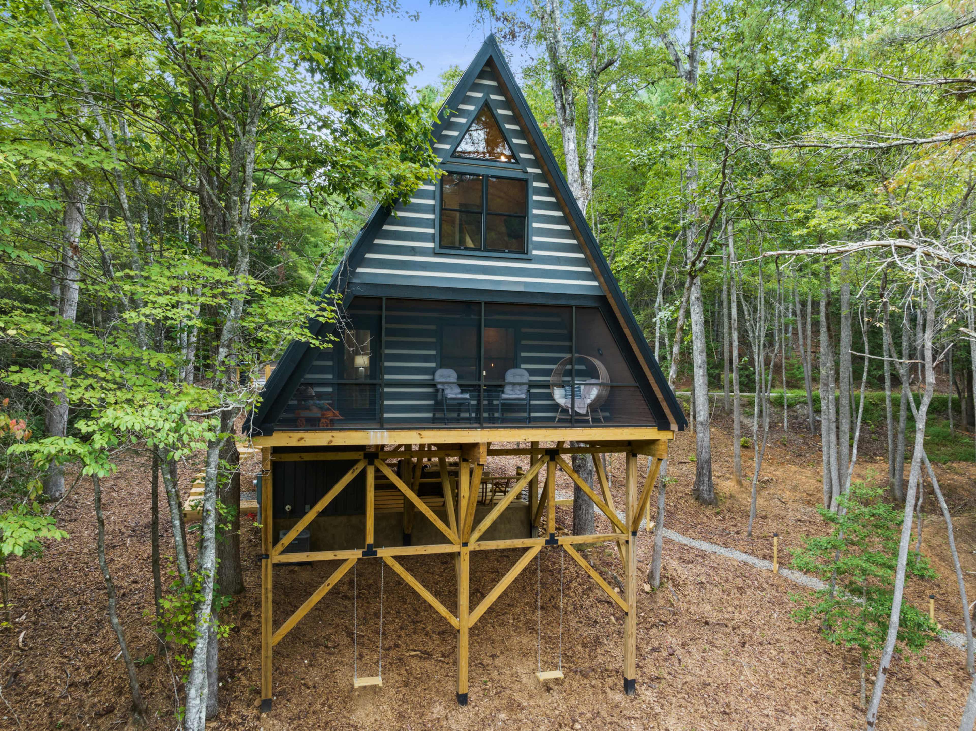 Blue Ridge A-Frame Retreat | Luxury A-Frame Cabin with Creek, Hot Tub ...