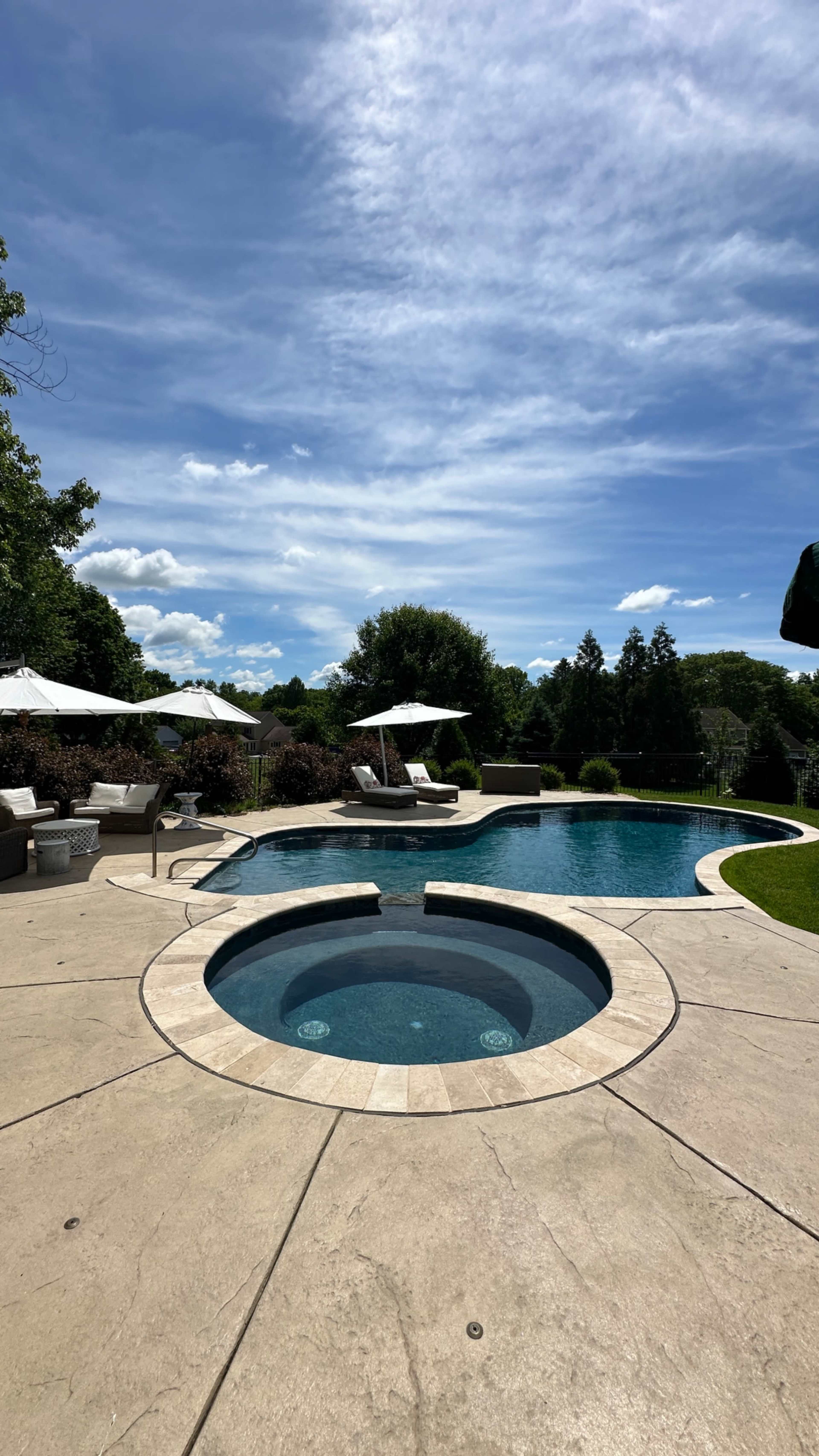 Suburban Poolside Dream -  A Luxury English Garden Oasis Image in East Goshen Township, West Chester, PA