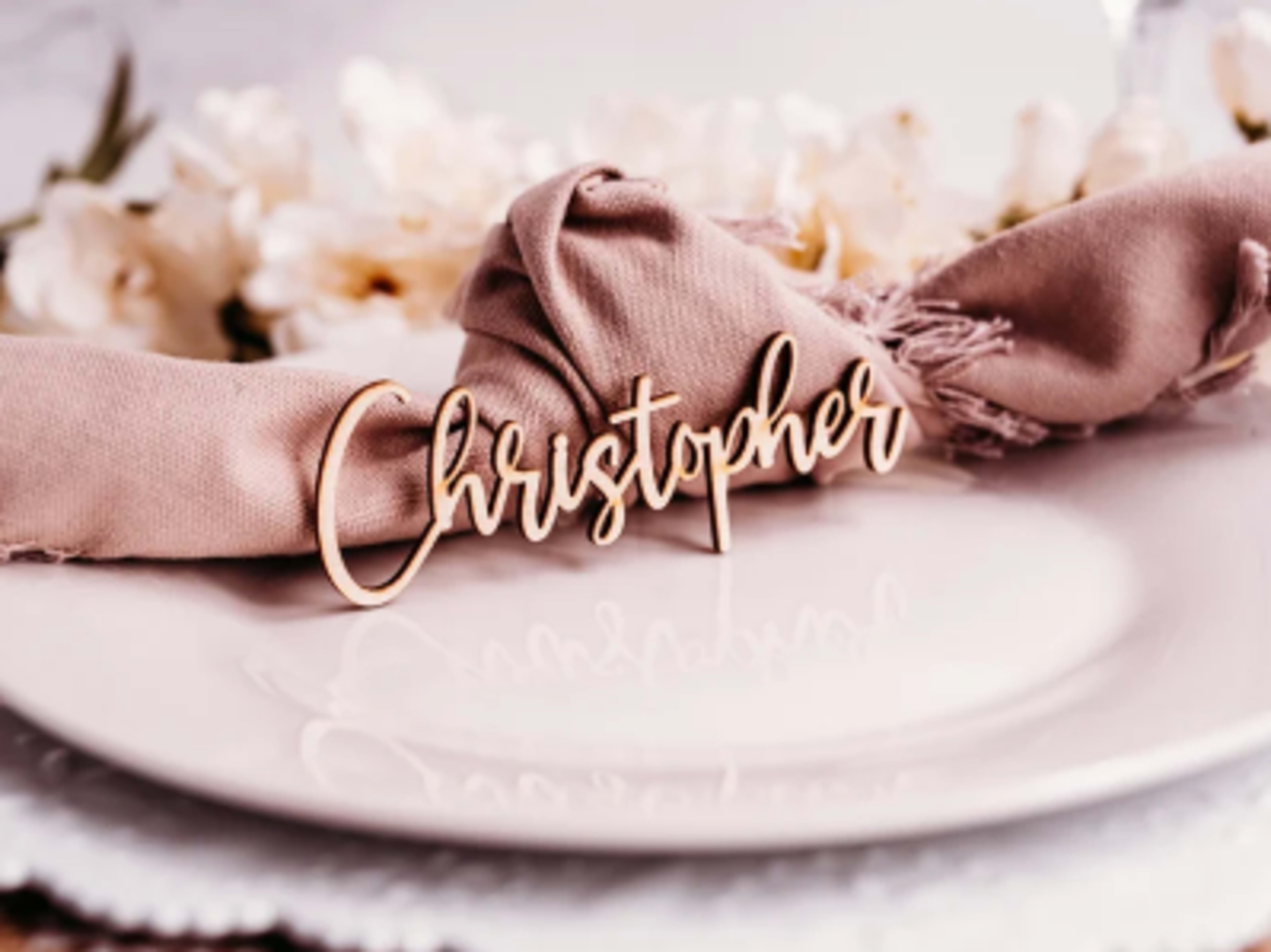 Personalized Wood Placecards