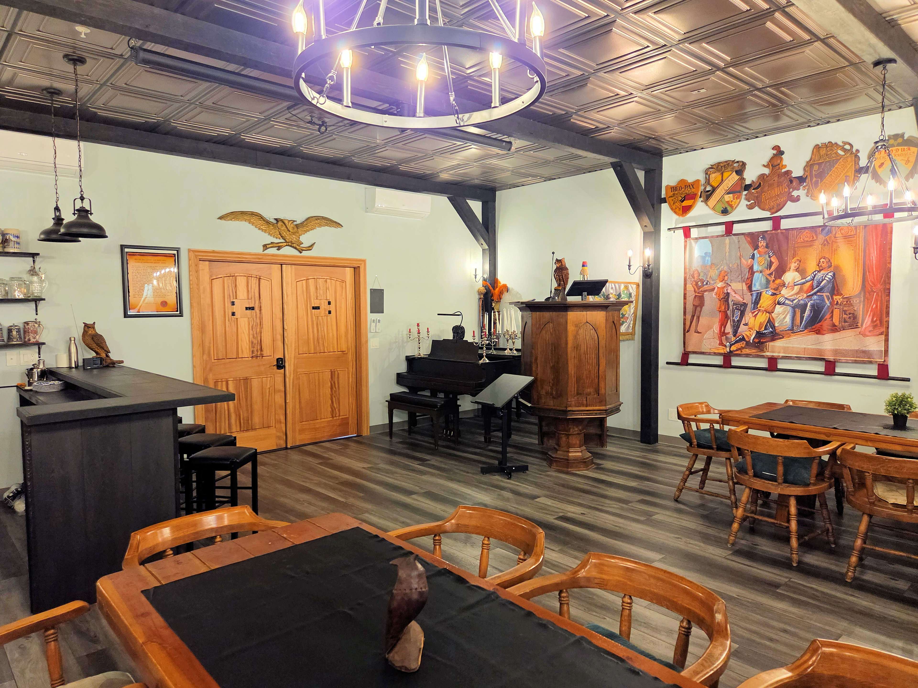Intimate space with ambience of a manor lord's gathering hall Image in Miramar, San Diego, CA