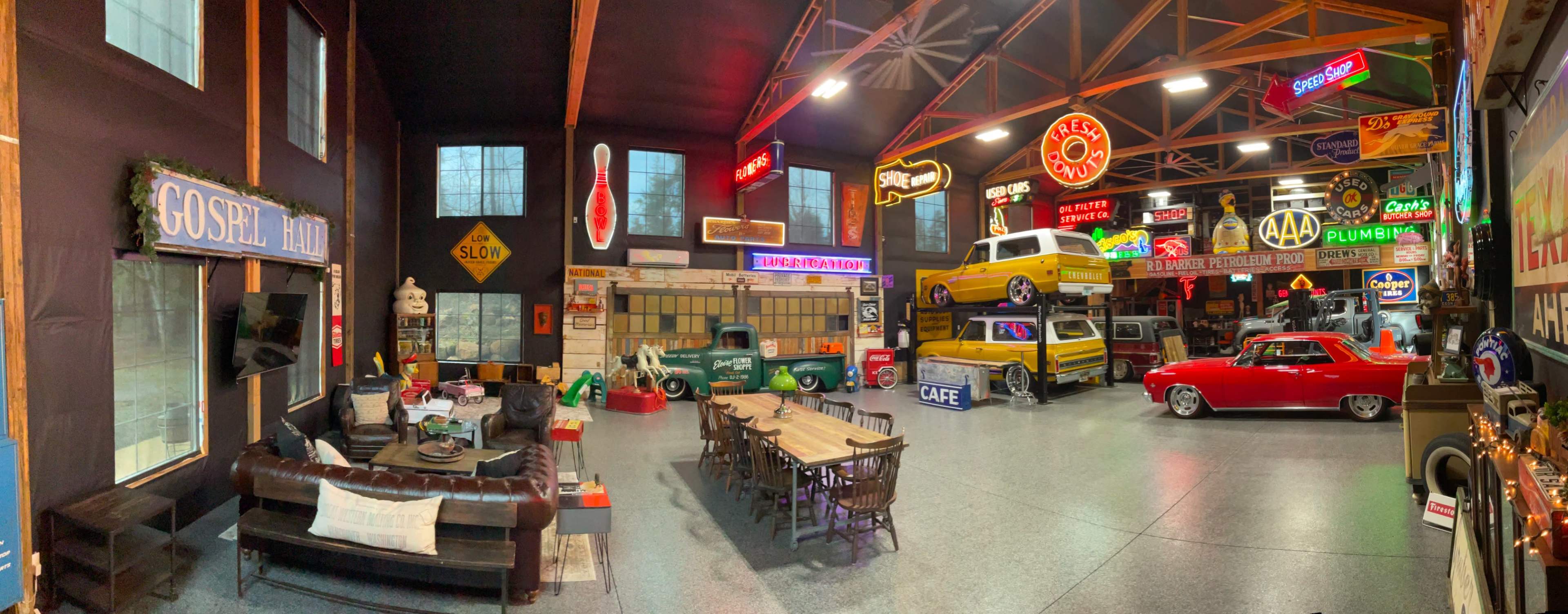 Oregon City Rural Gathering Indoor/Outdoor Event Space-Neon Signs & Good Vibes. Decor. Image in , Oregon City, OR