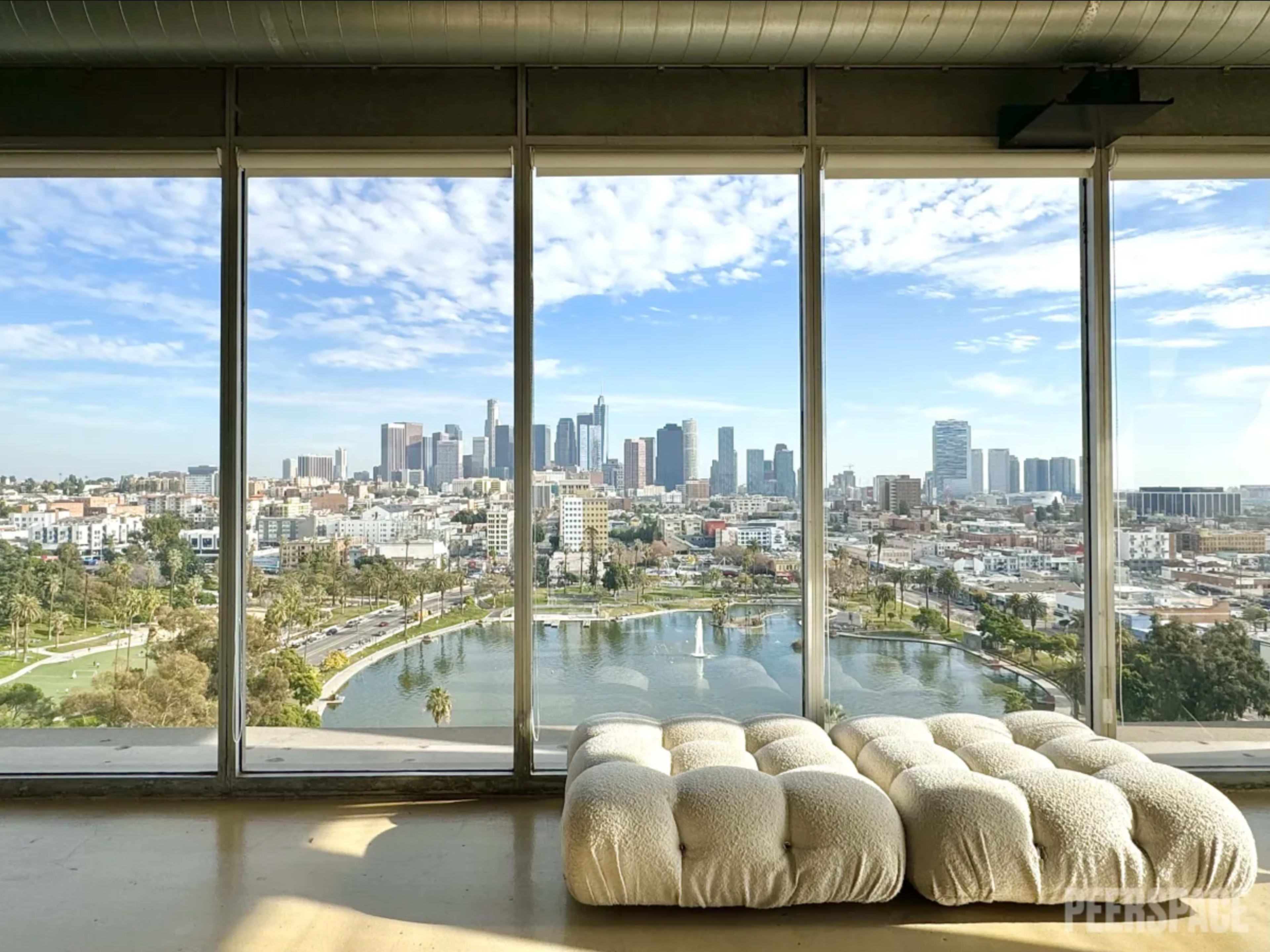 Brutalist Penthouse Loft w/ Flawless Natural Light & Skyline + Lake View Image in Westlake, Los Angeles, CA