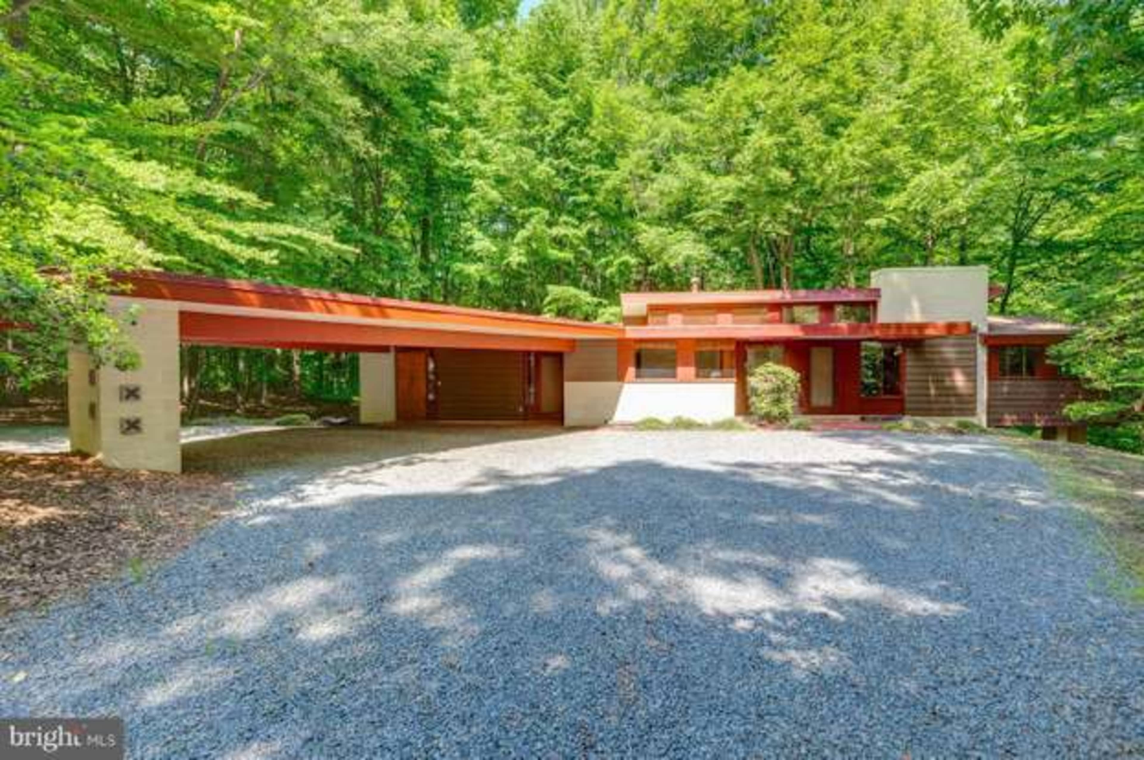 The "Treehouse": Mid Century Modern in 5 acres of Private Forest w/River Trail Access Image in Great Falls, Great Falls, VA