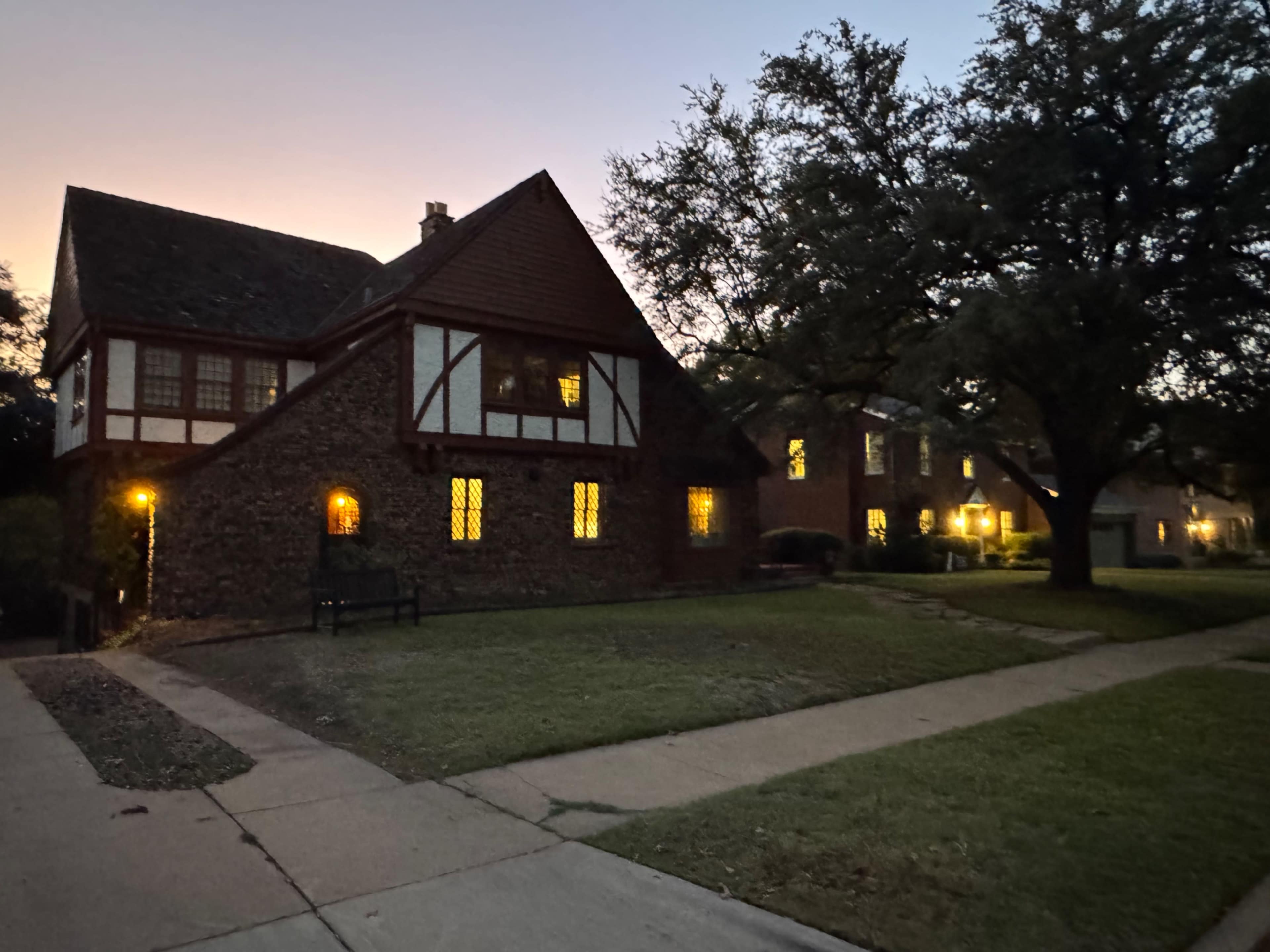 1920s Tudor home in historic Fort Worth neighborhood. Image in Berkeley Place, Fort Worth, TX