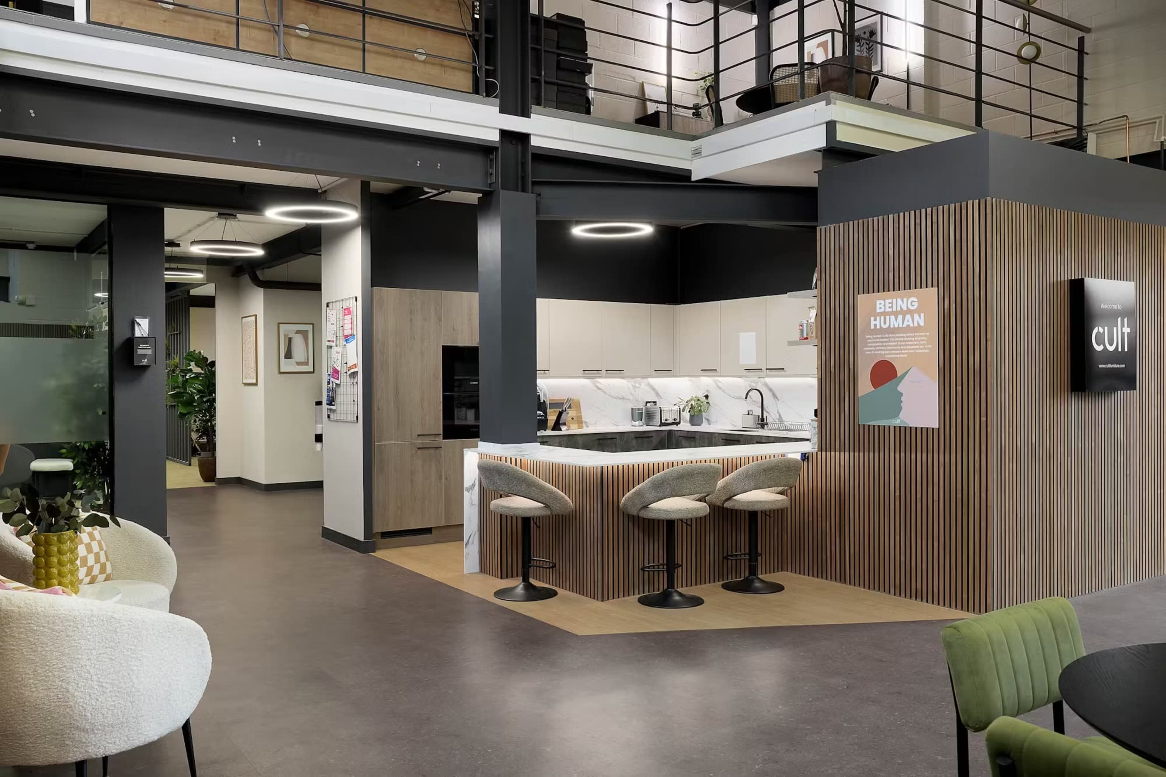 Office lobby with breakout areas & kitchen Image in Lambeth, London, ENG