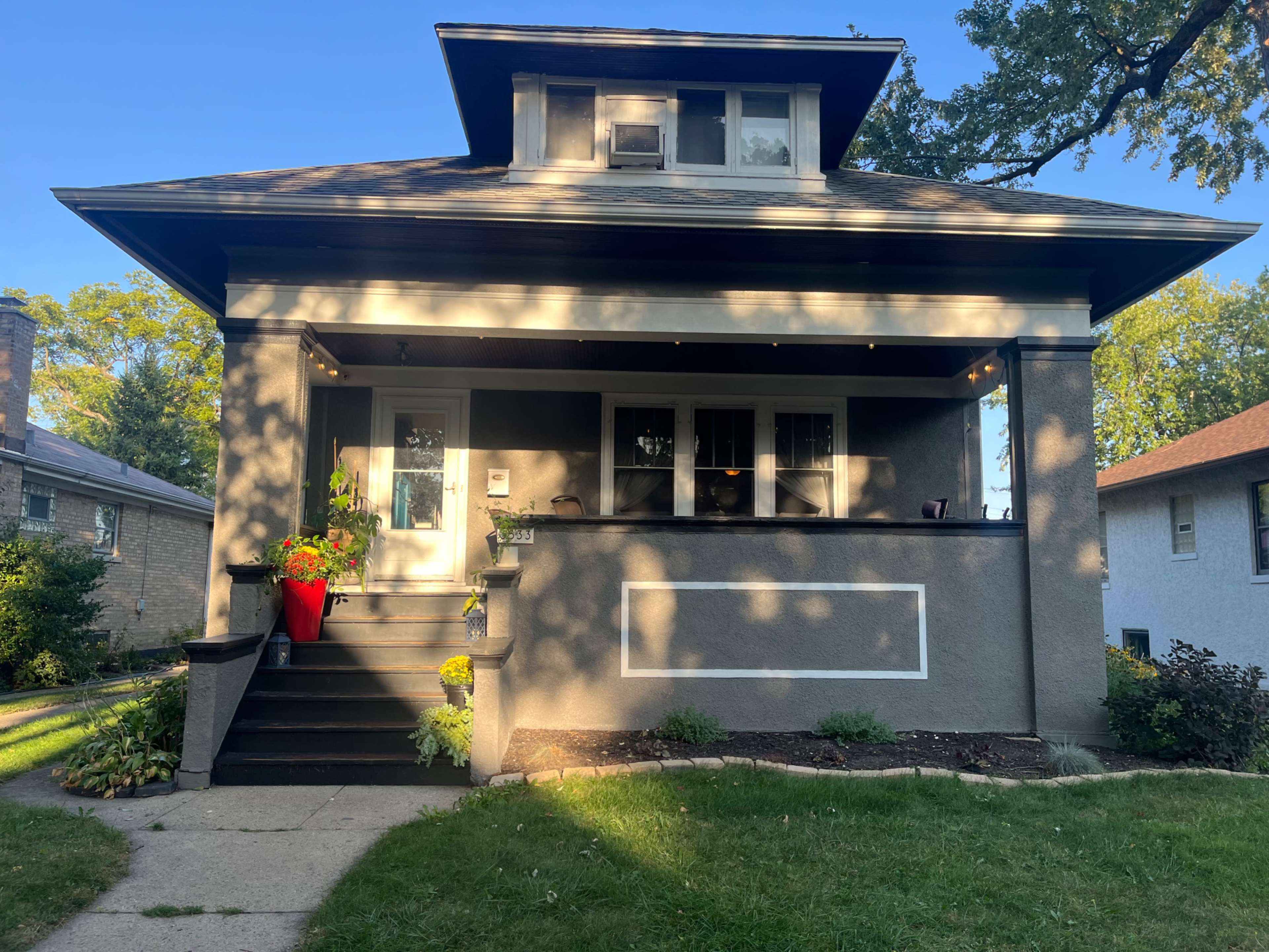Where you want to be! Close to the city,  100+ year old home with large front porch,  living room, dining room.  Special very versatile bar area with color changing dimmable lighting. Image in Berwyn Township, Berwyn, IL